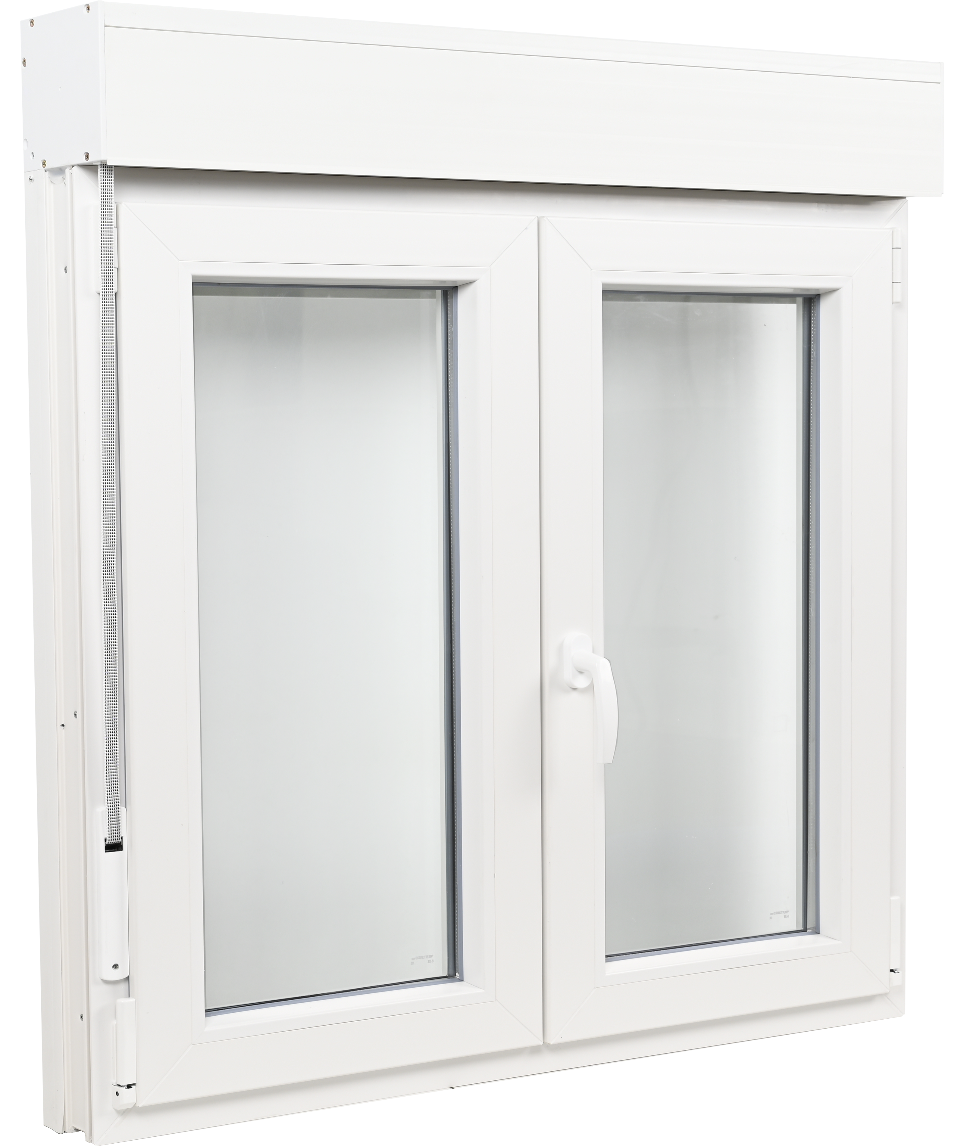 Ventana PVC 120x115cm oscilobatiente blanca doble acristalamiento transparente 4/16/4 bajo emisivo con persiana - 8
