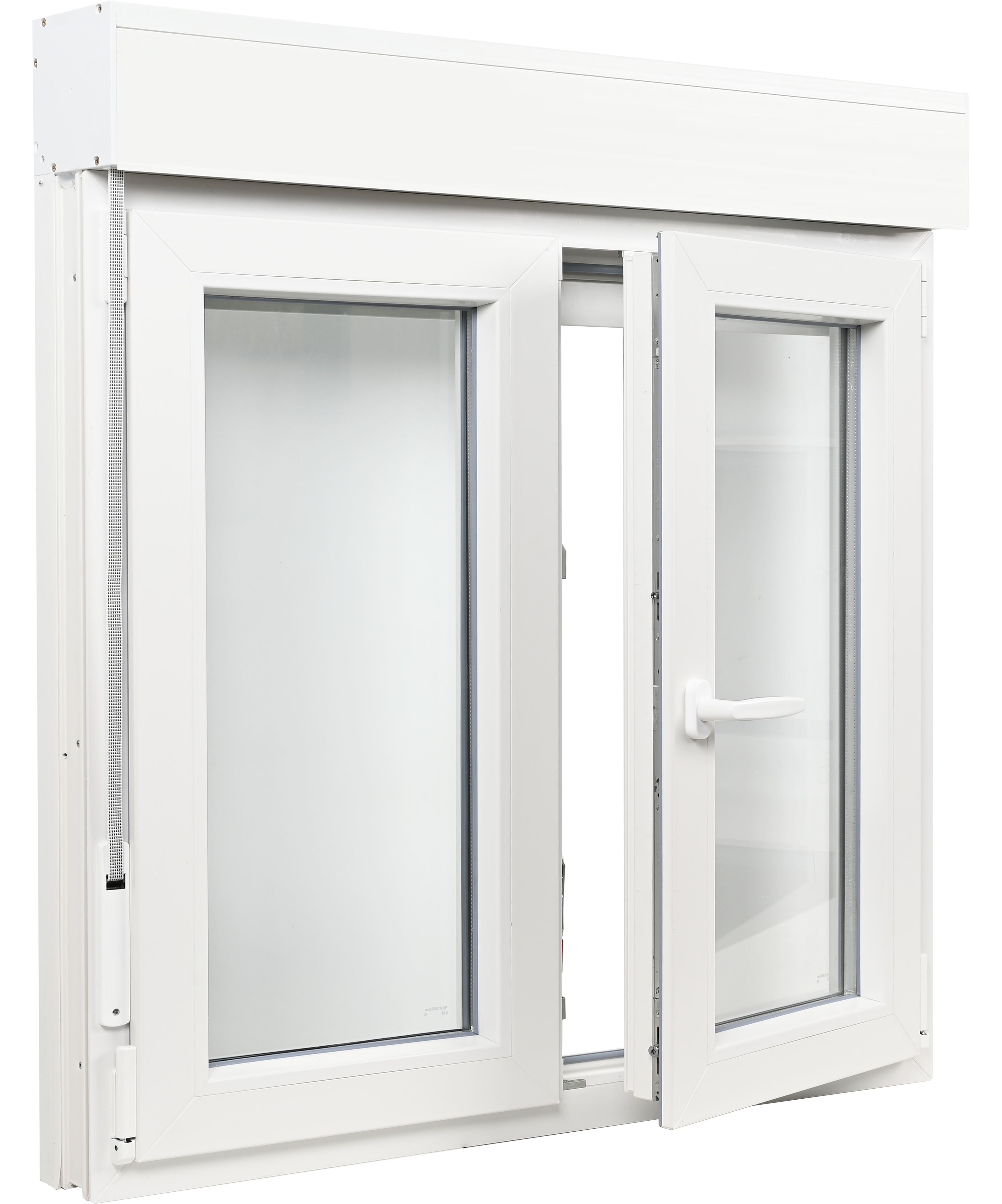 Ventana PVC 120x115cm oscilobatiente blanca doble acristalamiento transparente 4/16/4 bajo emisivo con persiana - 6