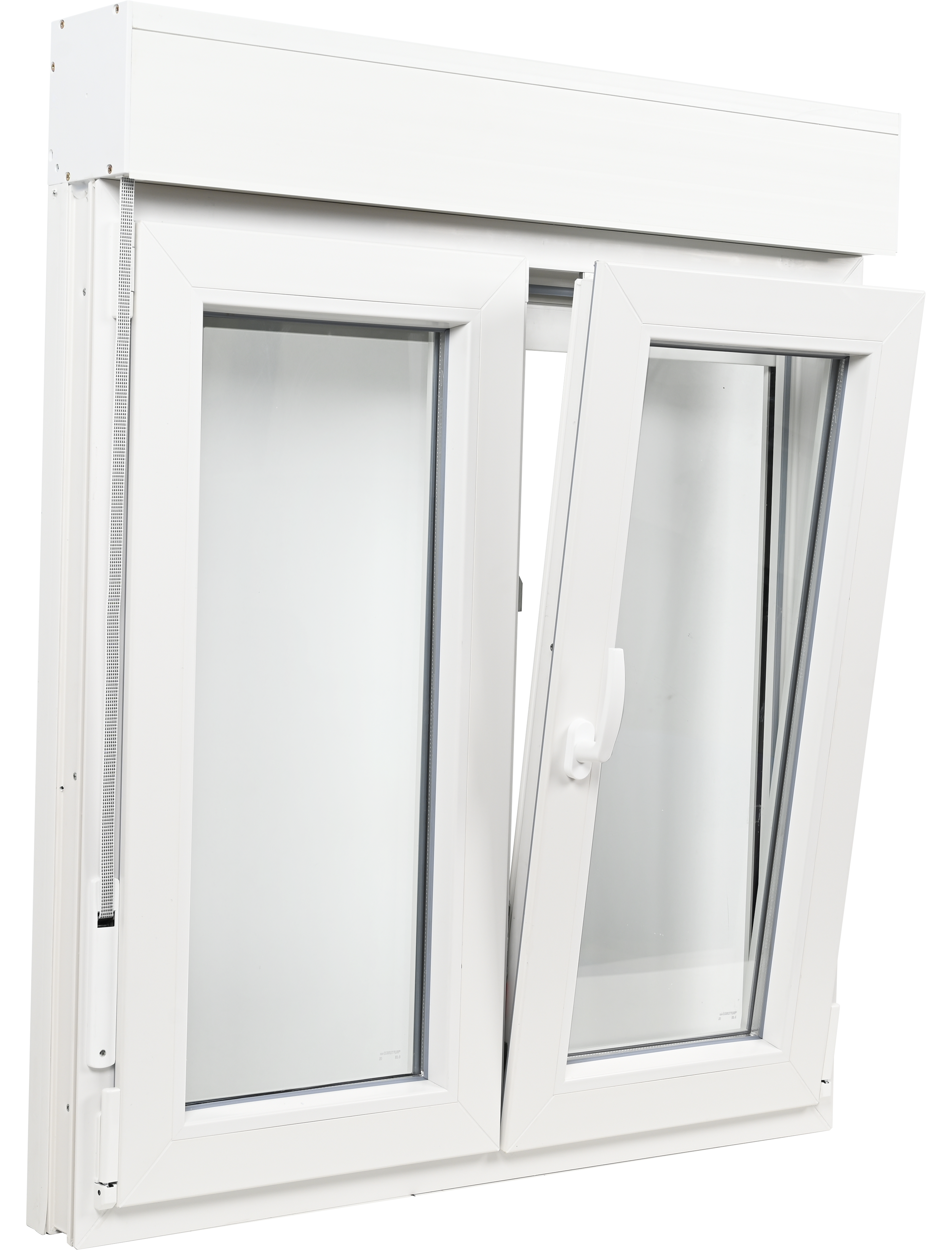 Ventana PVC blanca oscilobatiente con persiana de 120X135 cm - 6