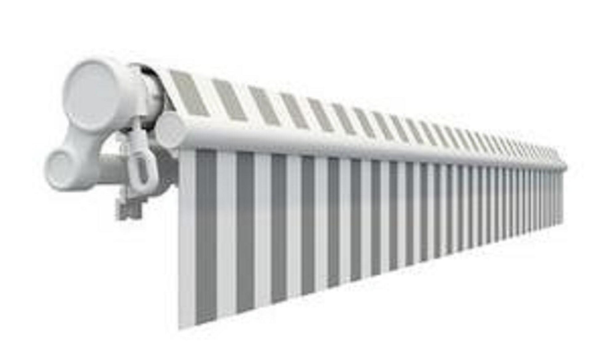 Toldo manual sem caixa branco 3.95x3 m às riscas branco;cinzento Naterial Calima - 17