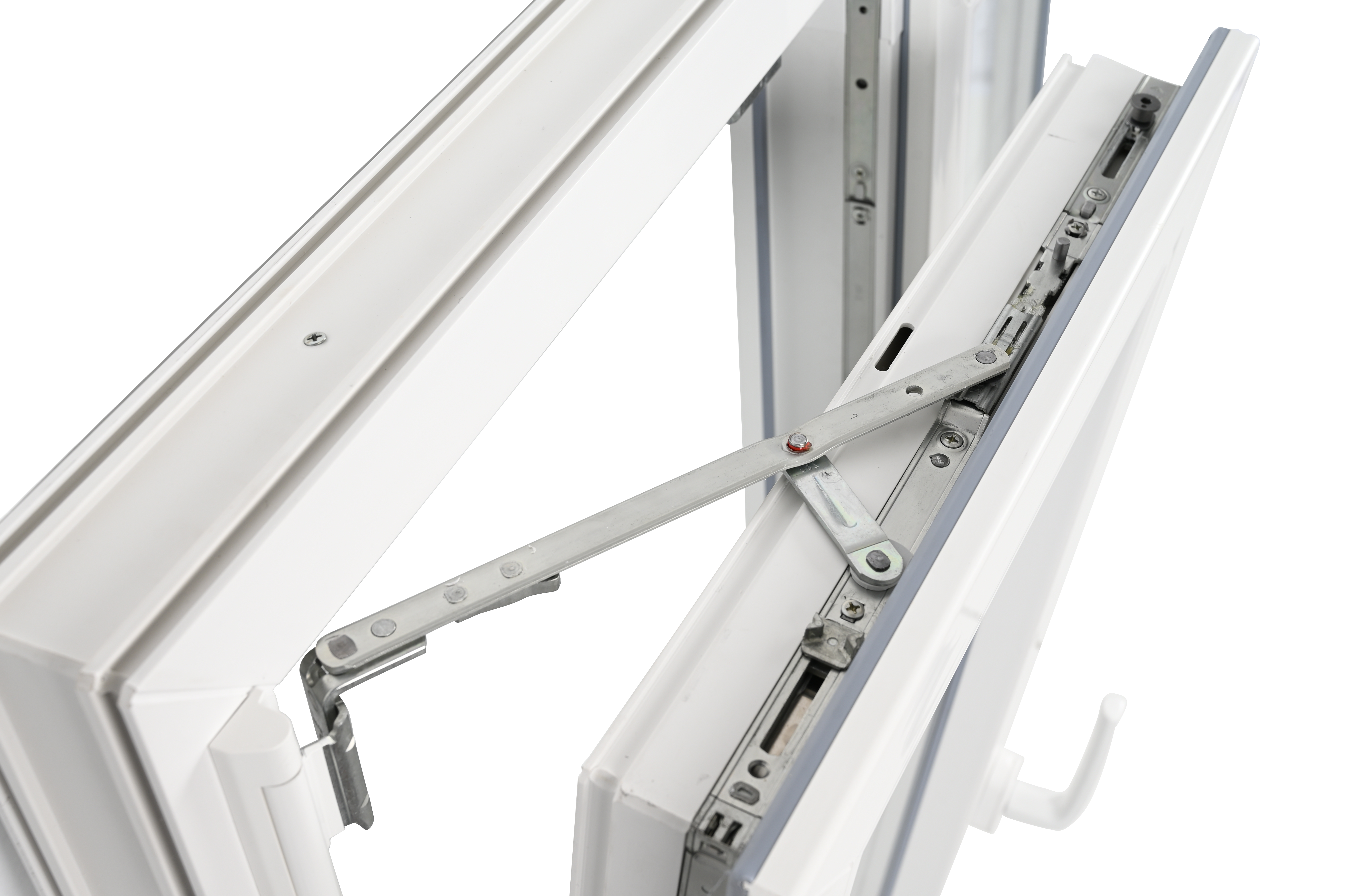 Ventana PVC blanca oscilobatiente con persiana de 75X125 cm - 8