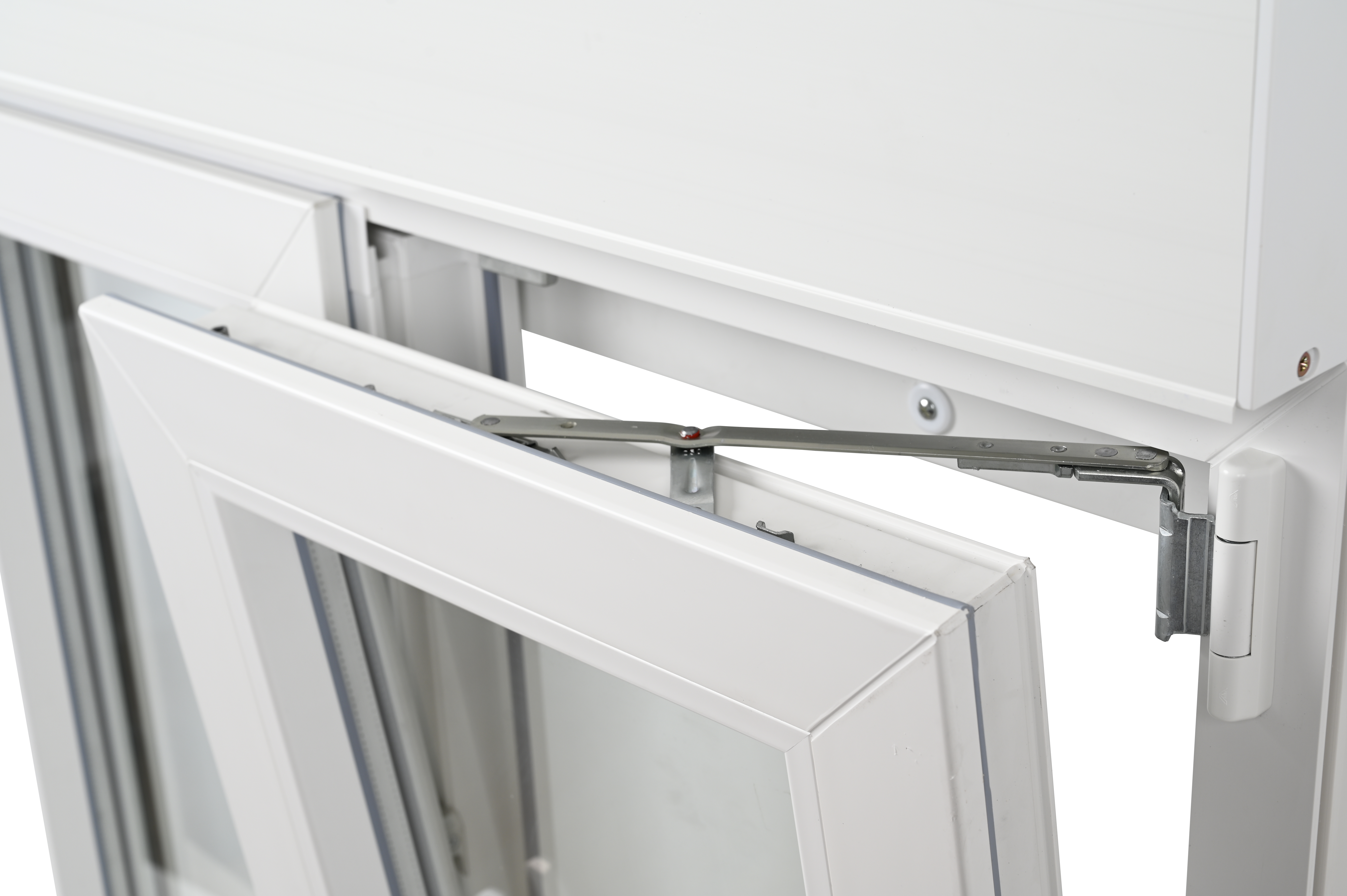 Porta janela com estore de PVC oscilobatente Isoxa 140X229 cm branco - 23