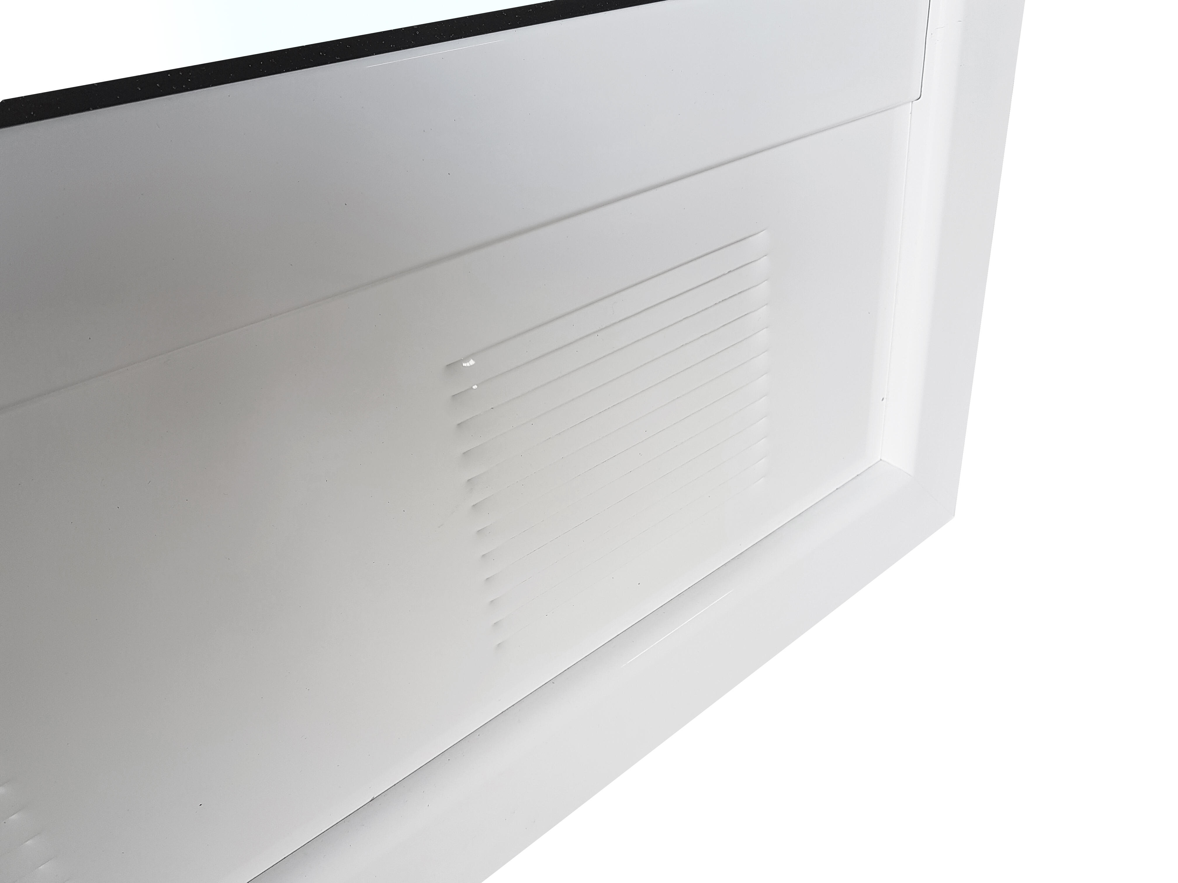 Balconera aluminio ISOXA practicable con rejilla 80x210 cm - 11