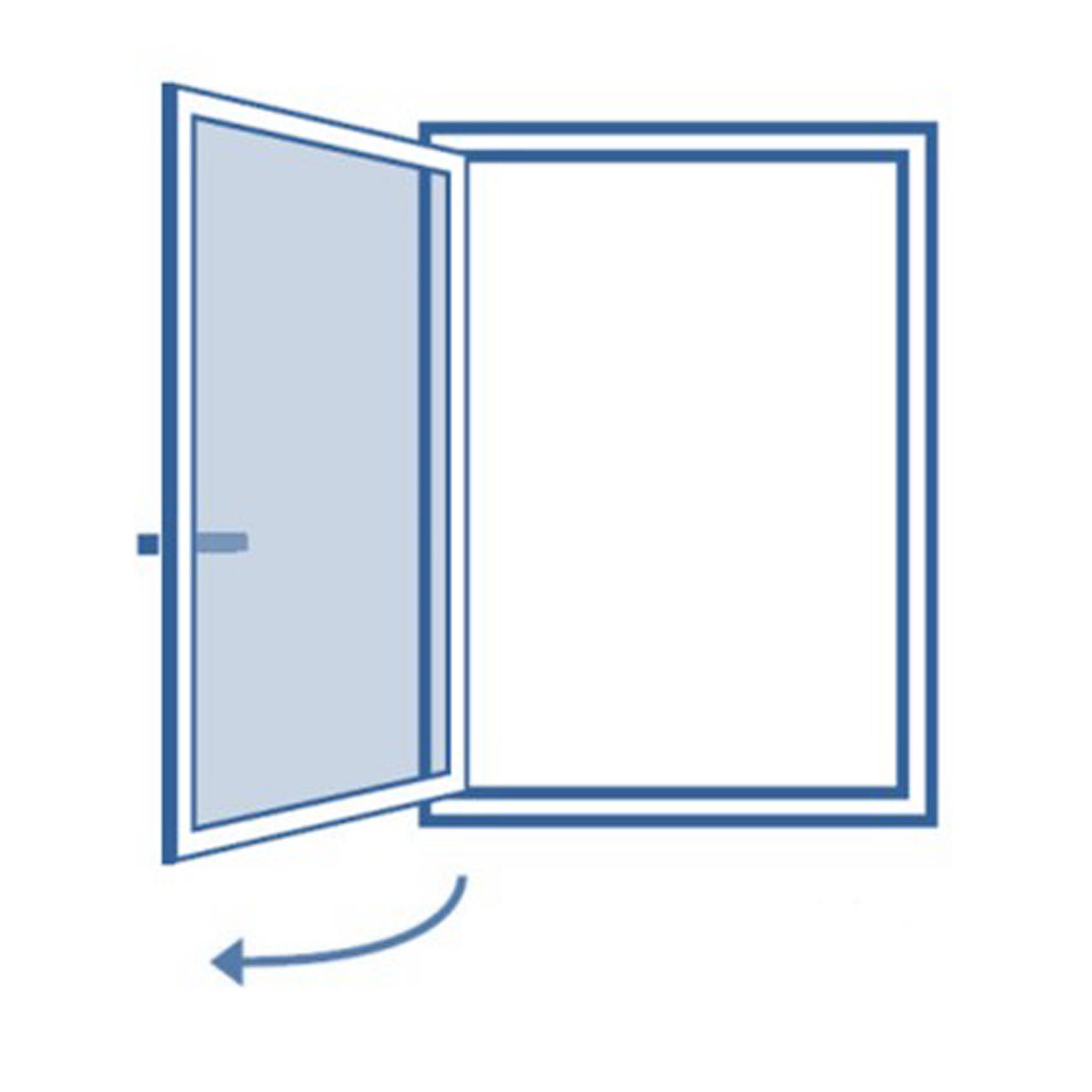 Balconera aluminio ISOXA practicable con persiana izquierda de 90x229cm - 2