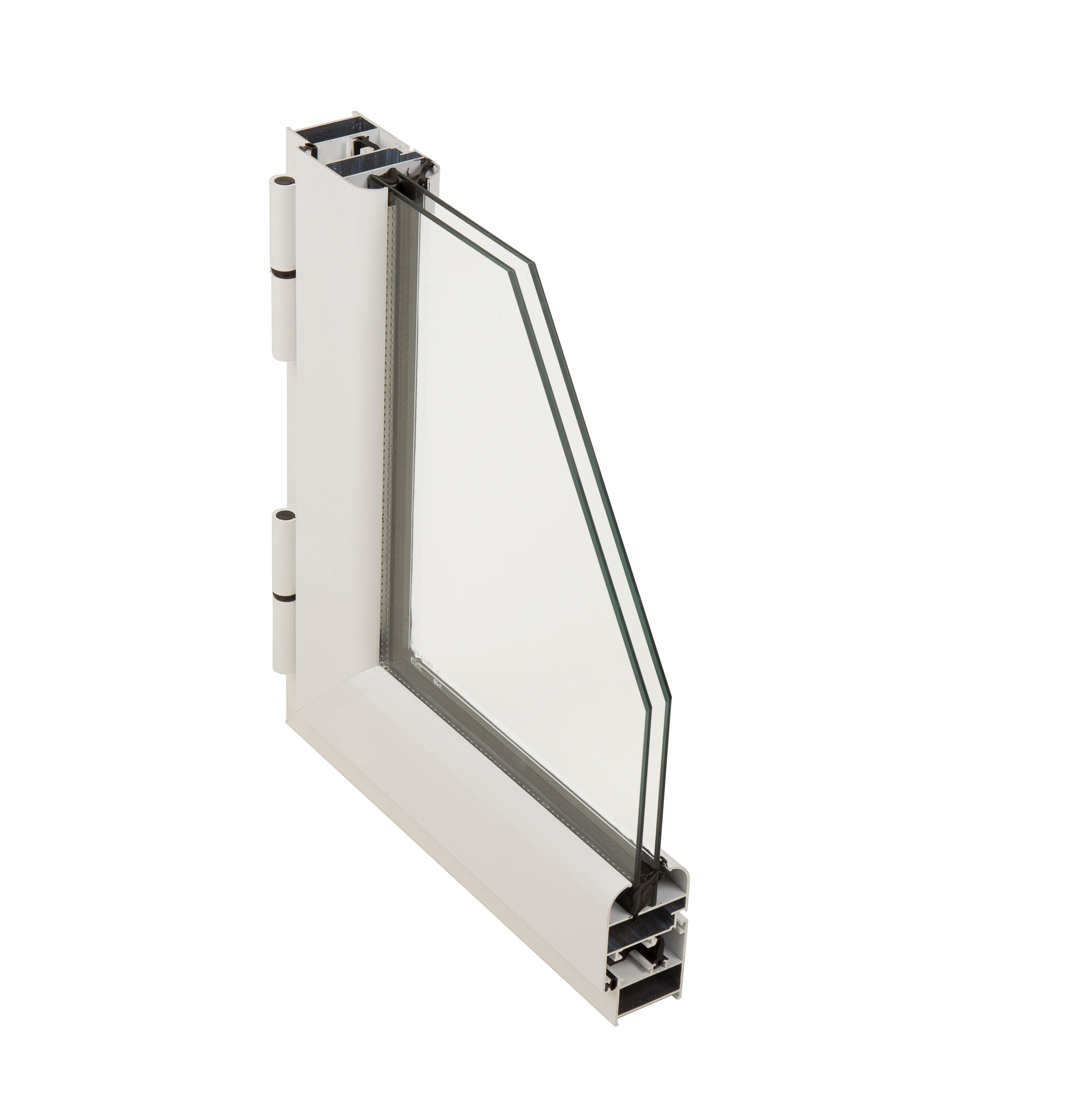 Balconera aluminio ISOXA practicable con persiana izquierda de 90x229cm - 13