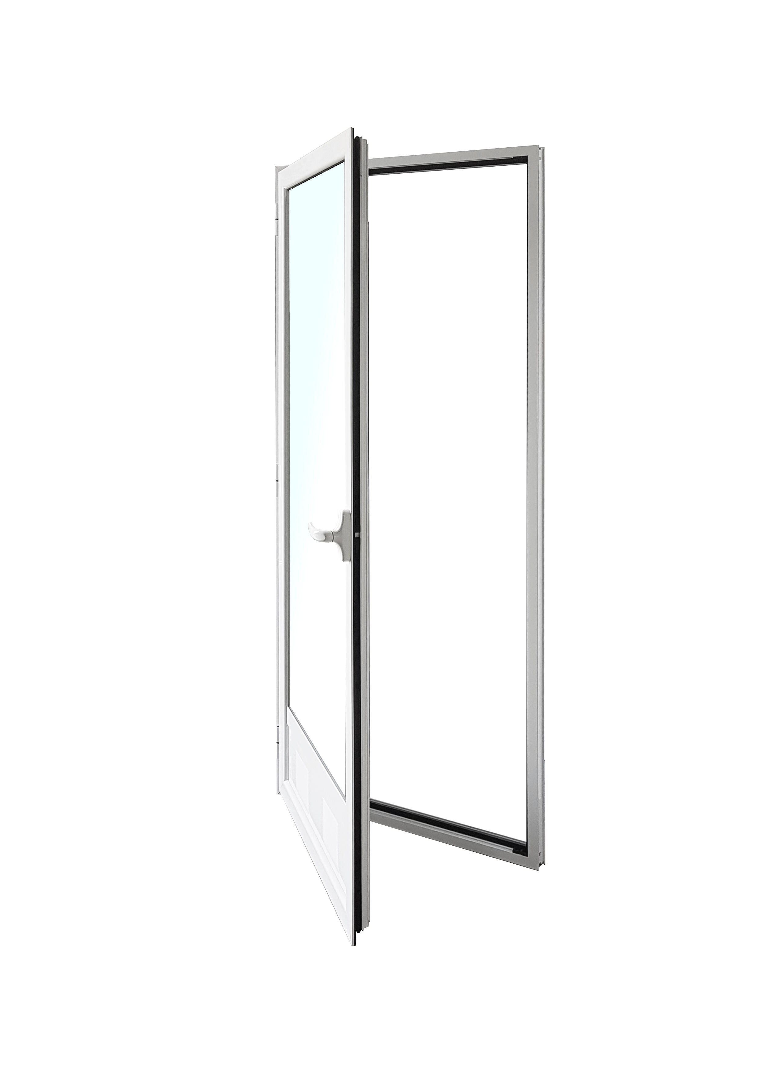 Balconera aluminio ISOXA practicable con rejilla 80x210 cm - 4