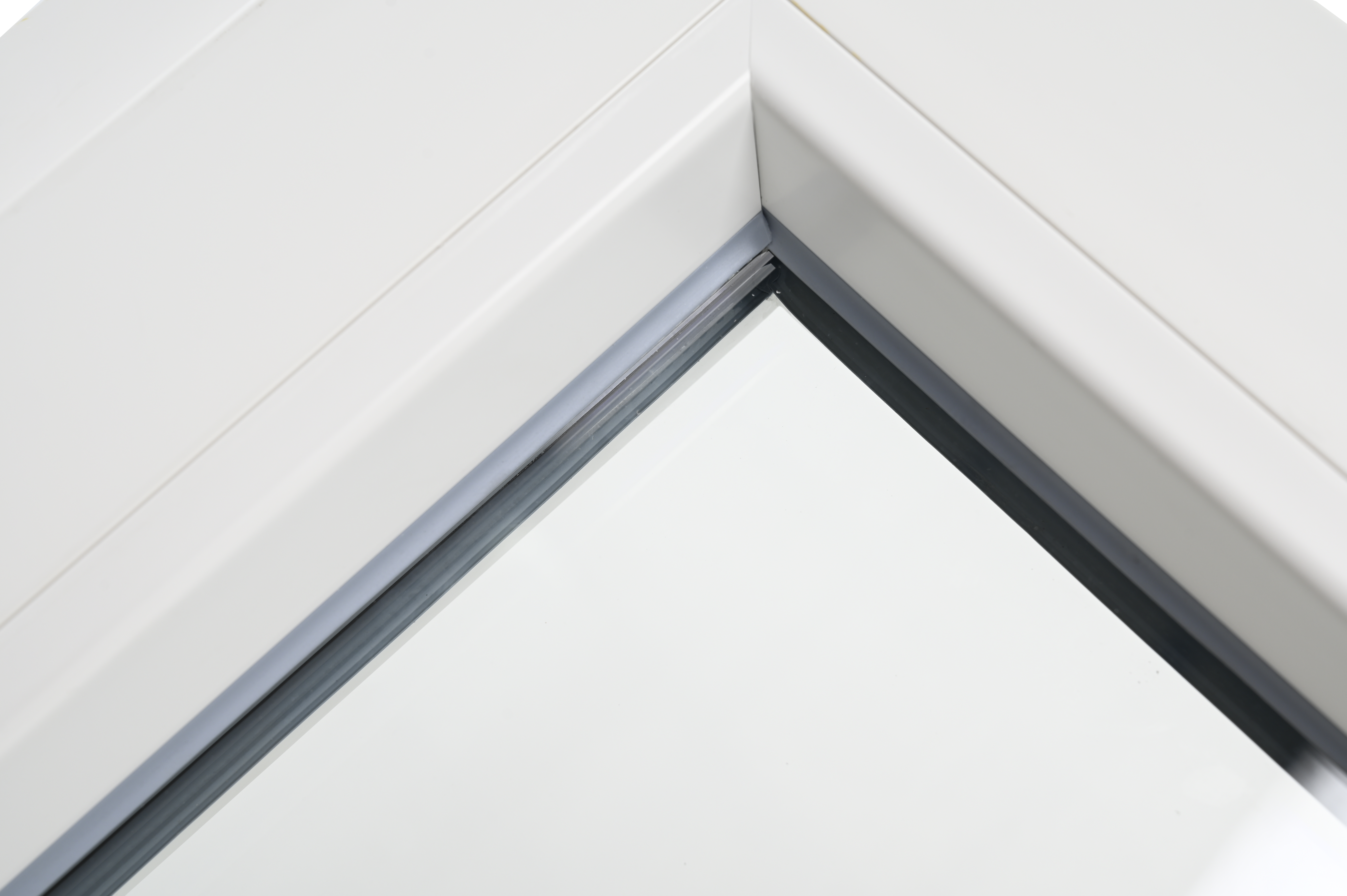 Balconera sin persiana de PVC blanca abatible de 90X200 cm - 12