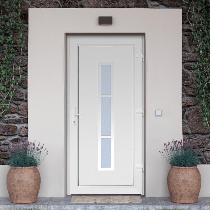 puerta de entrada pvc alabama diseño rústico blanco