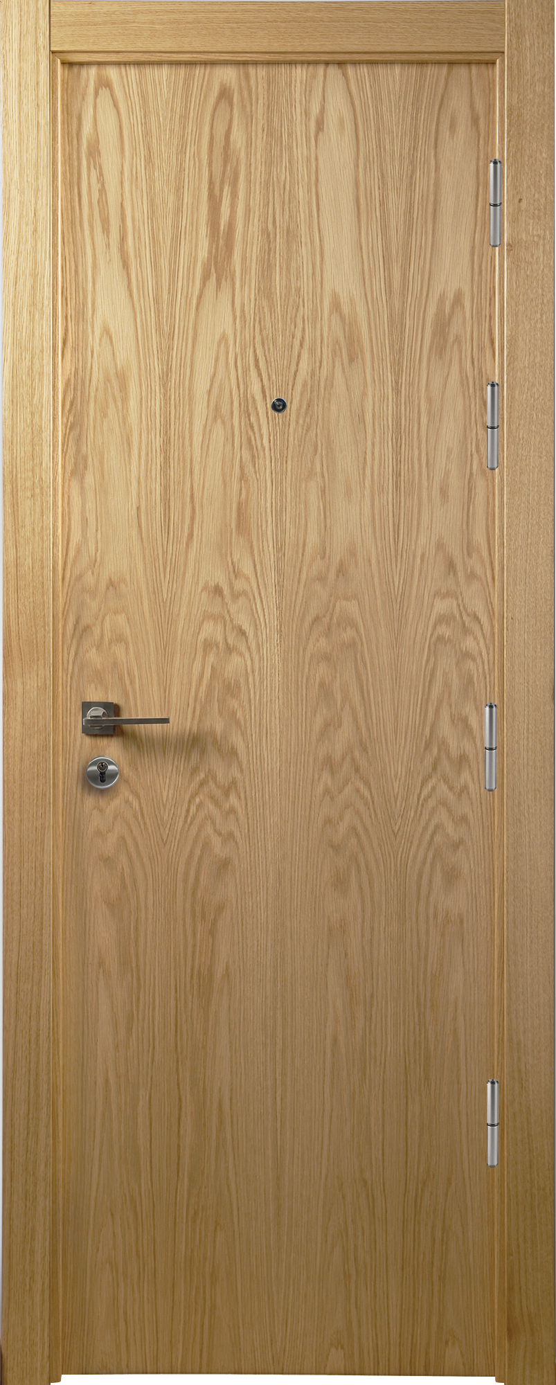Puerta de entrada blindada serie 3P liso sapelly / interior liso  roble apertura izquierda 205x86cm - 3