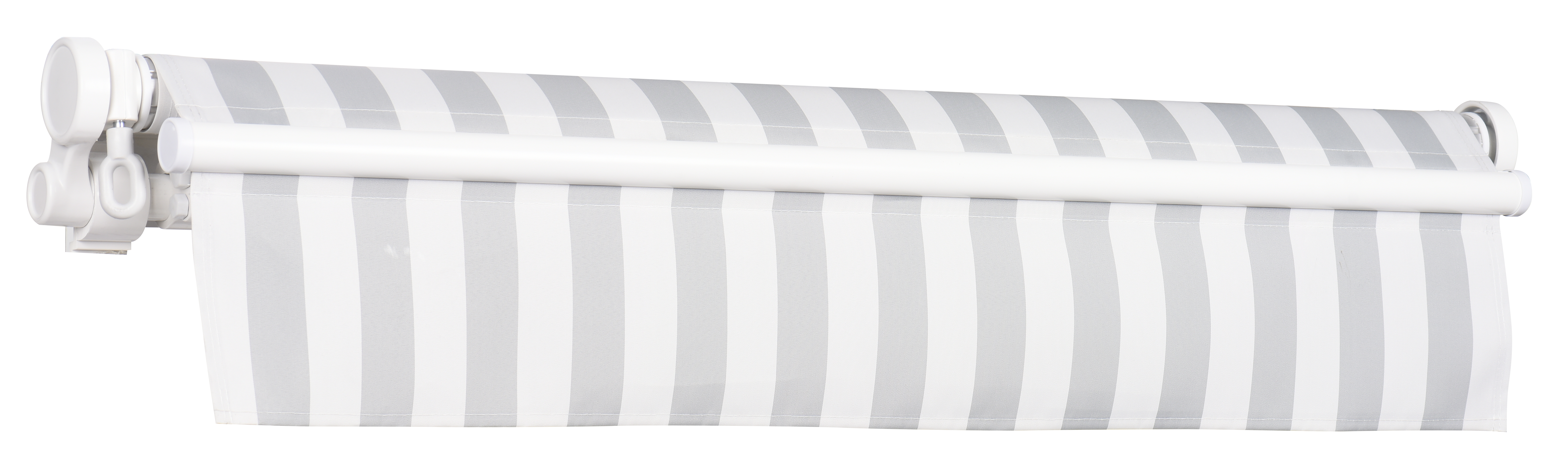 Toldo manual sem caixa branco 3.95x3 m às riscas branco;cinzento Naterial Calima - 16