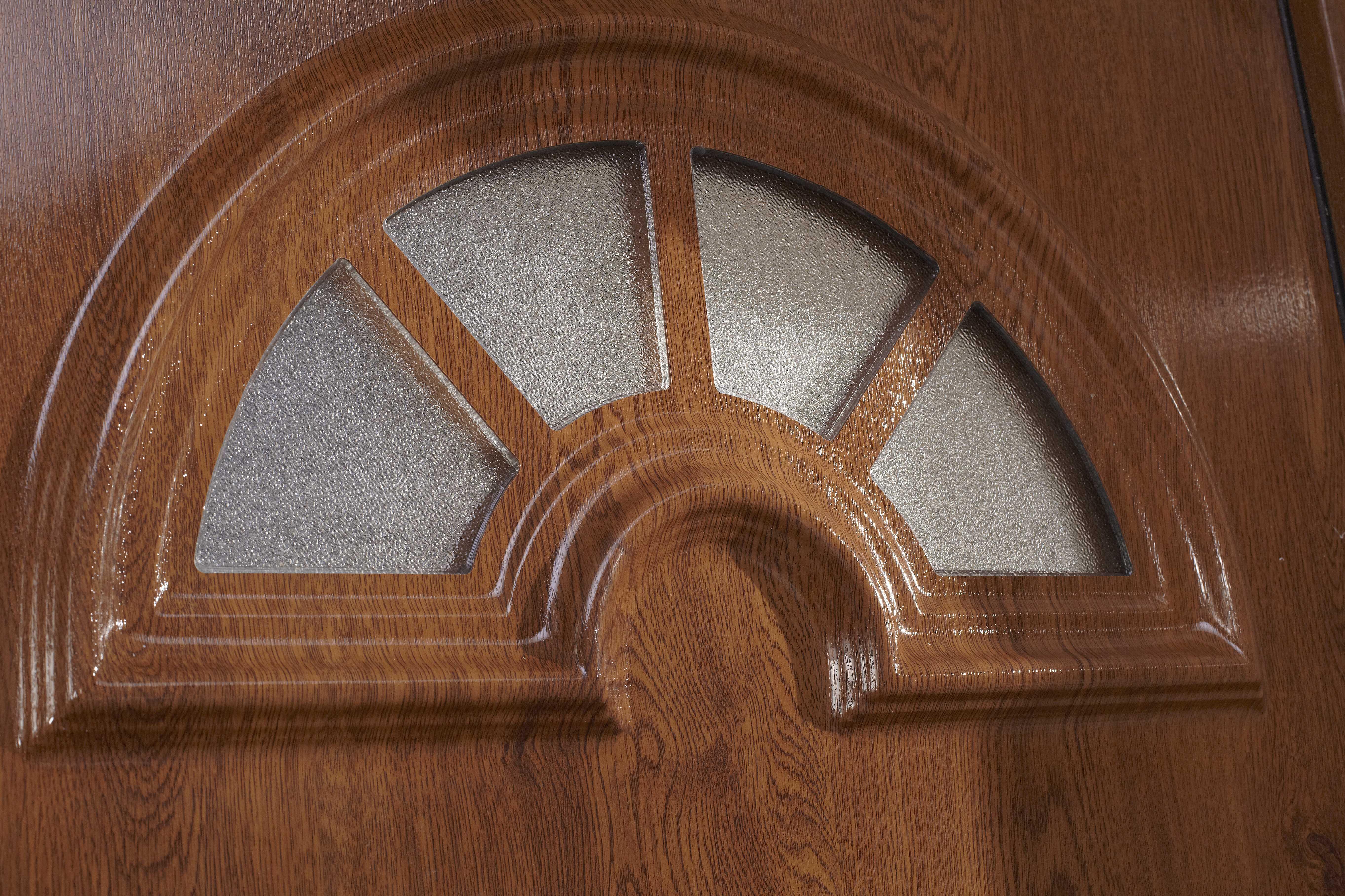 Puerta de entrada serie Basic pvc Ibiza diseño rústico color roble oscuro apertura derecha 208x98cm - 10