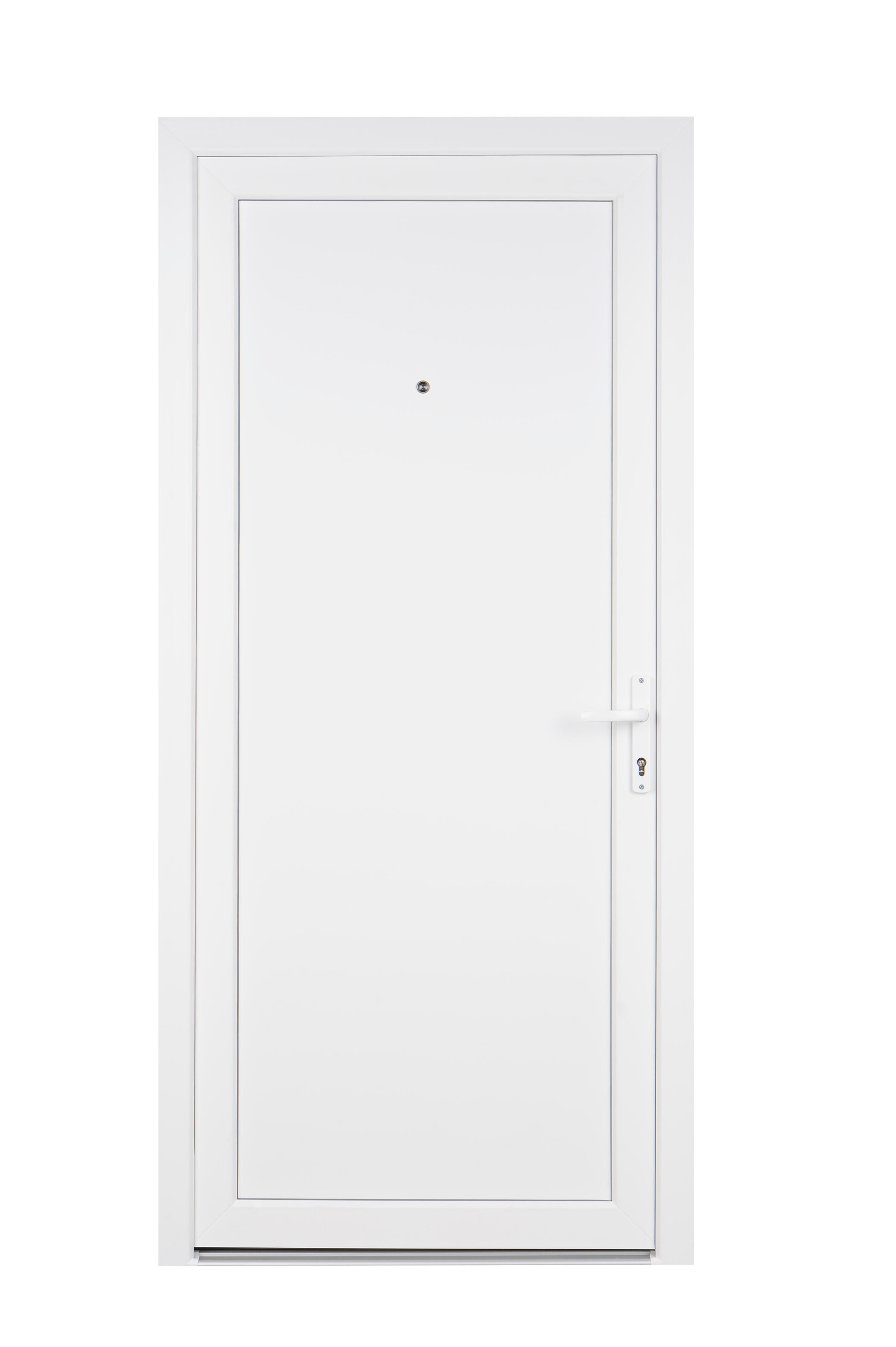 Puerta de entrada serie Basic pvc Sevilla diseño liso color blanco apertura izquierda 208x98cm - 11