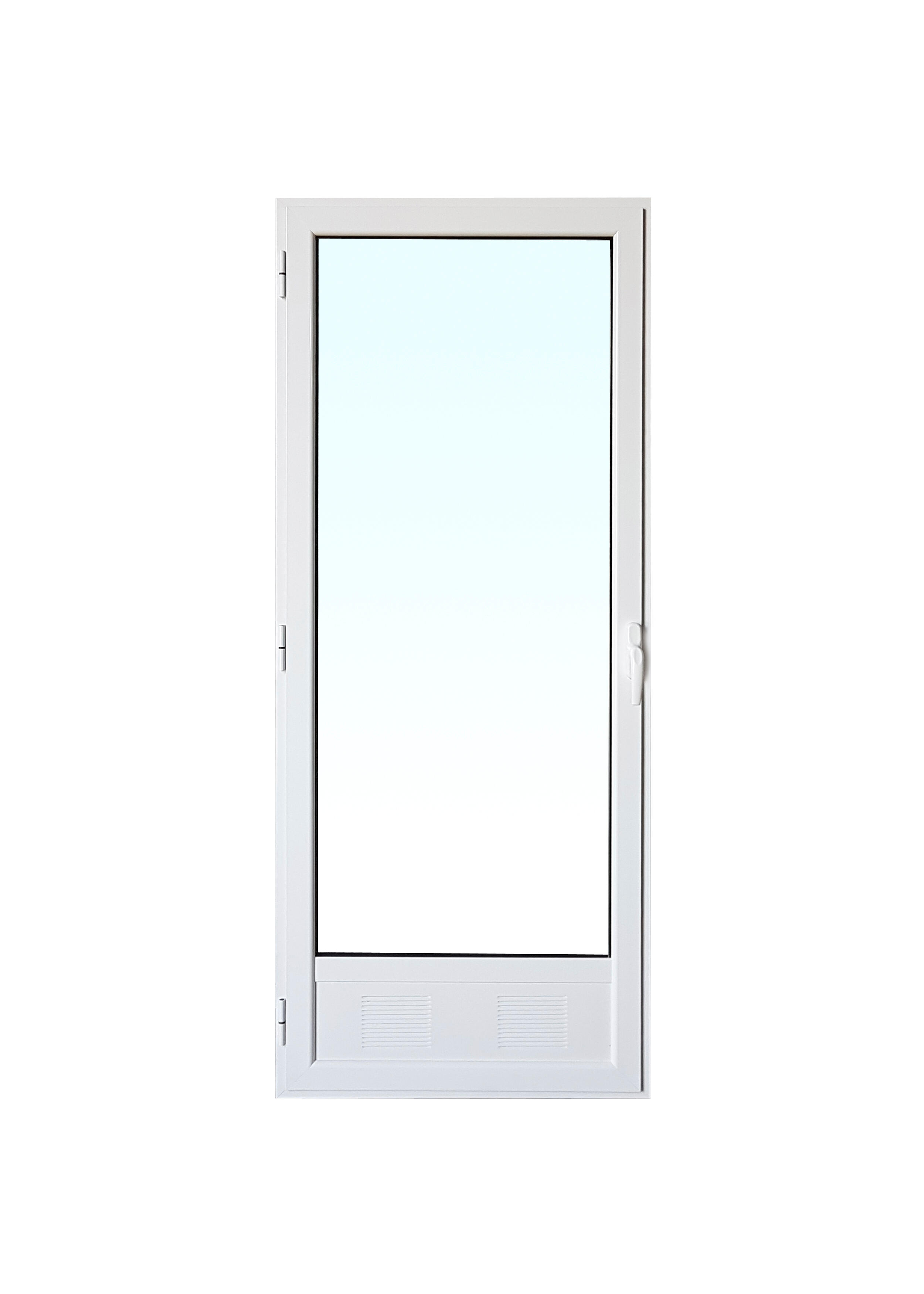 Balconera aluminio ISOXA practicable con rejilla 80x210 cm - 3