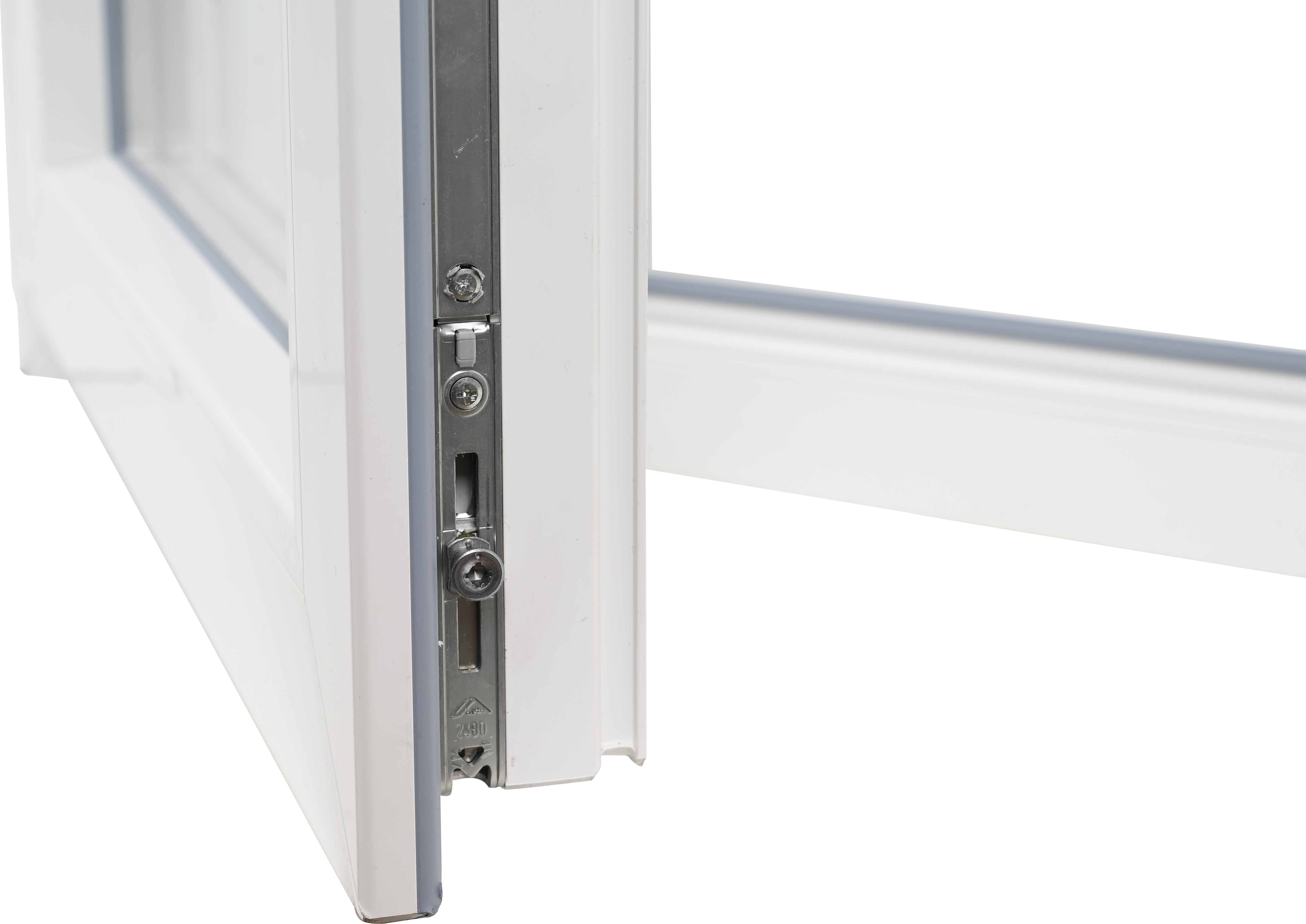 Porta janela com estore de PVC oscilobatente Isoxa 140X229 cm branco - 9
