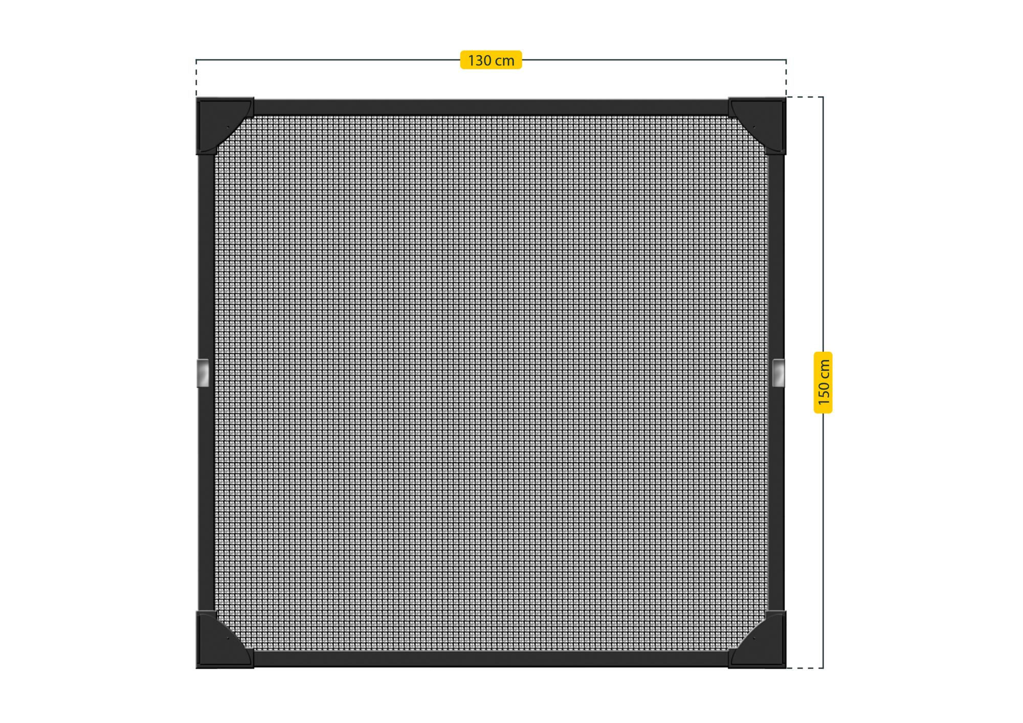 Mosquitera fija flexible magnetica pvc gris para ventana tela de fibra 130x150cm