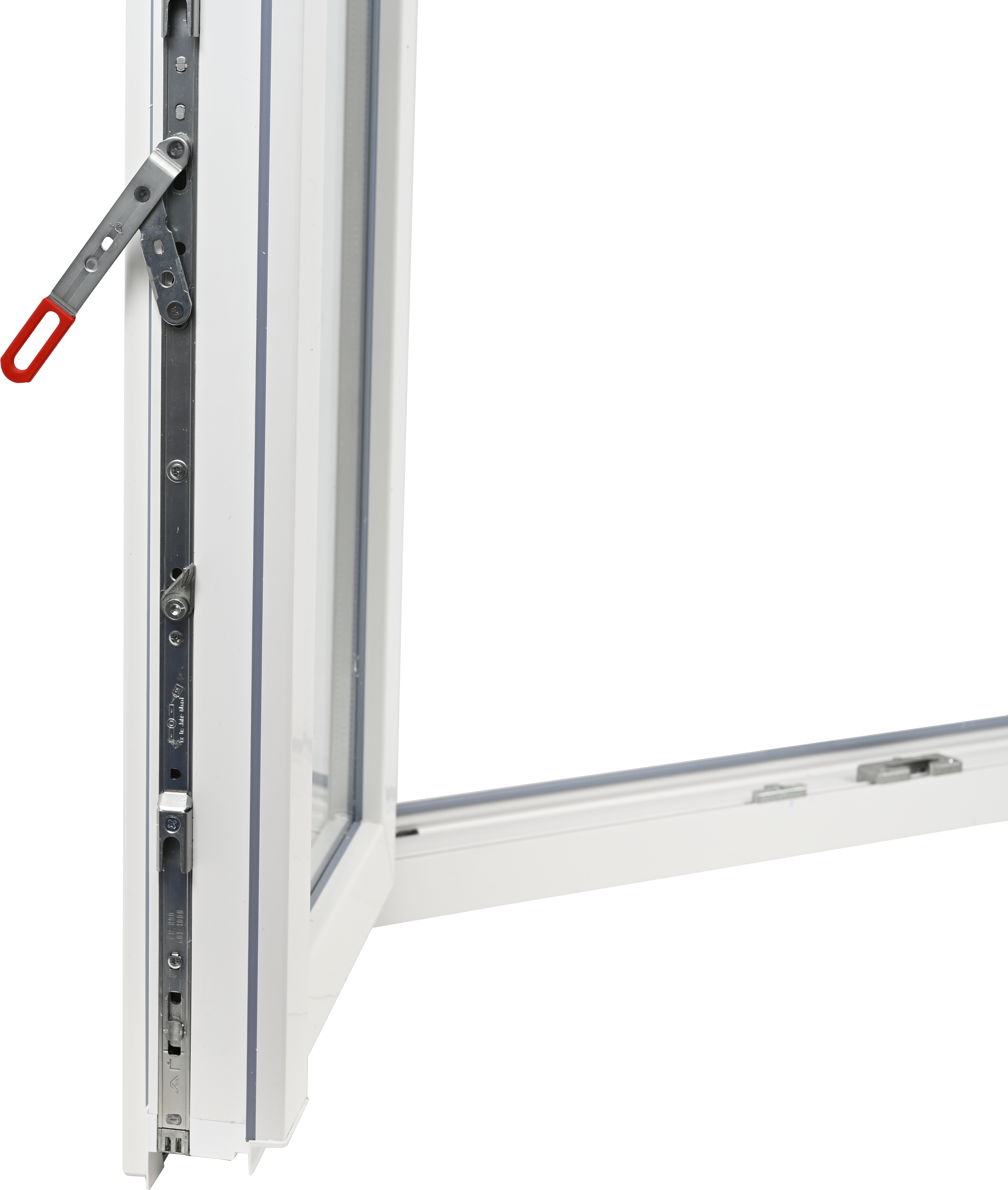 Porta janela com estore de PVC oscilobatente Isoxa 140X229 cm branco - 6
