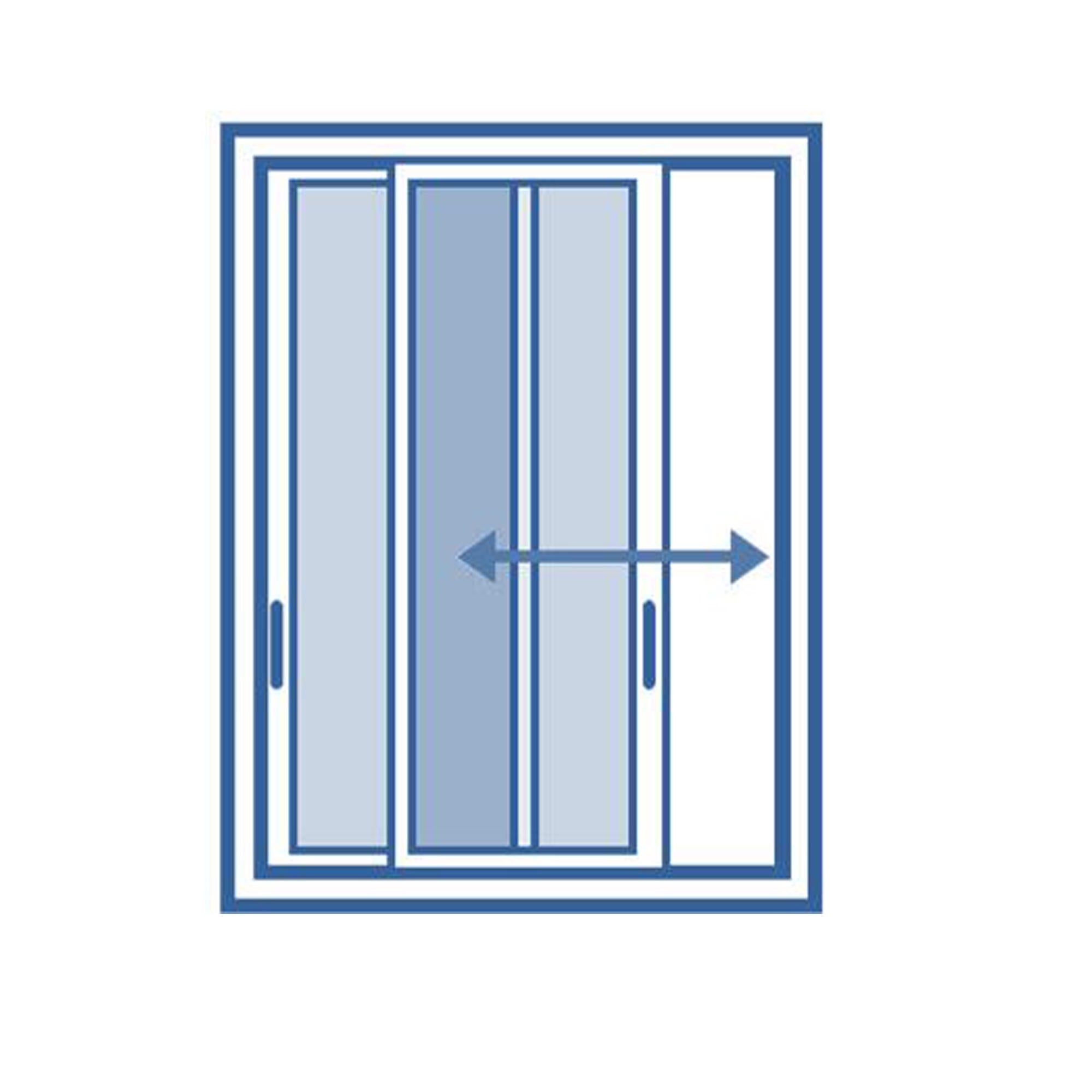 Balconera corredera de aluminio con persiana ISOXA color gris de 130x210cm - 2