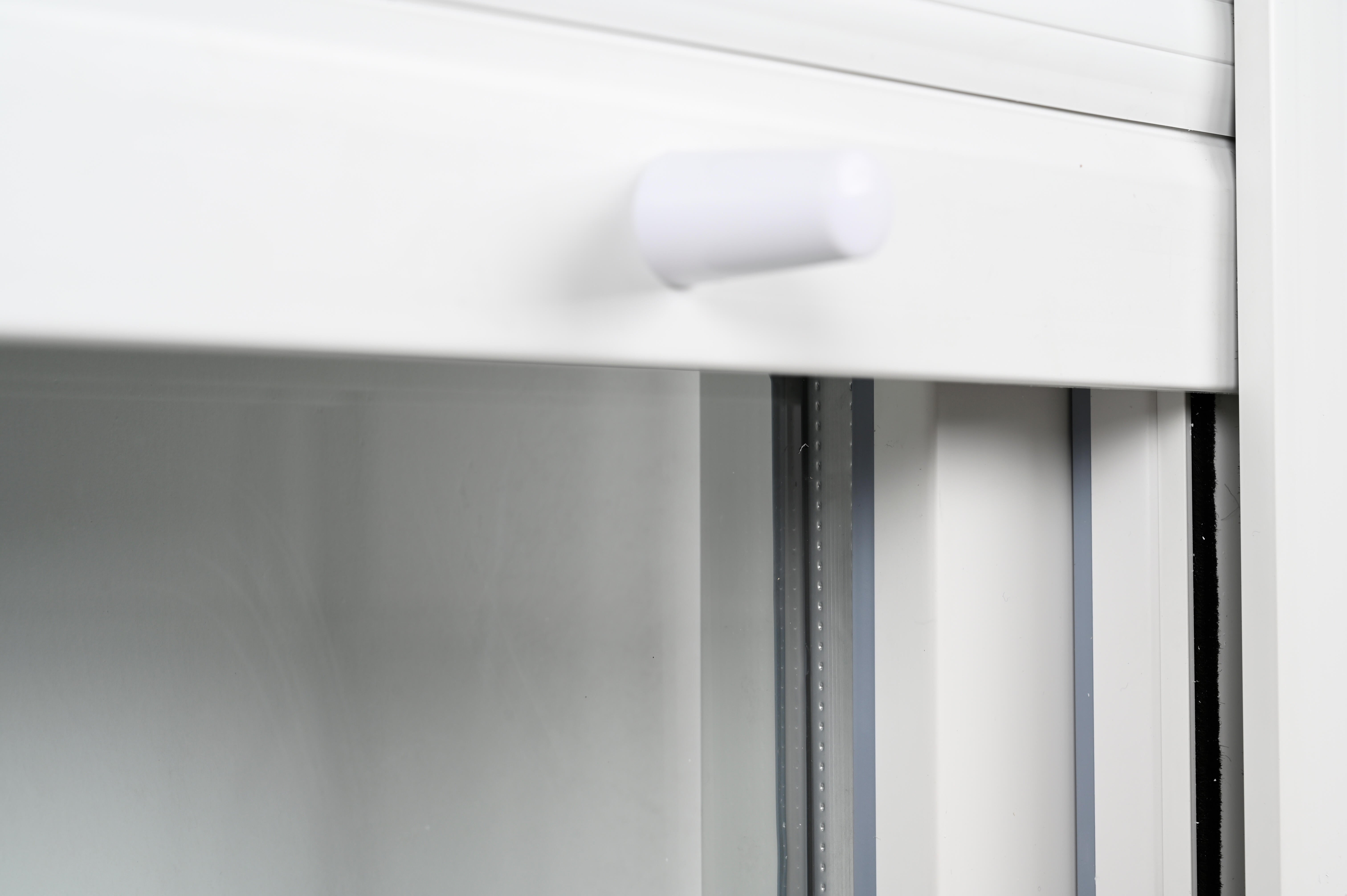 Porta janela com estore de PVC oscilobatente Isoxa 140X229 cm branco - 5