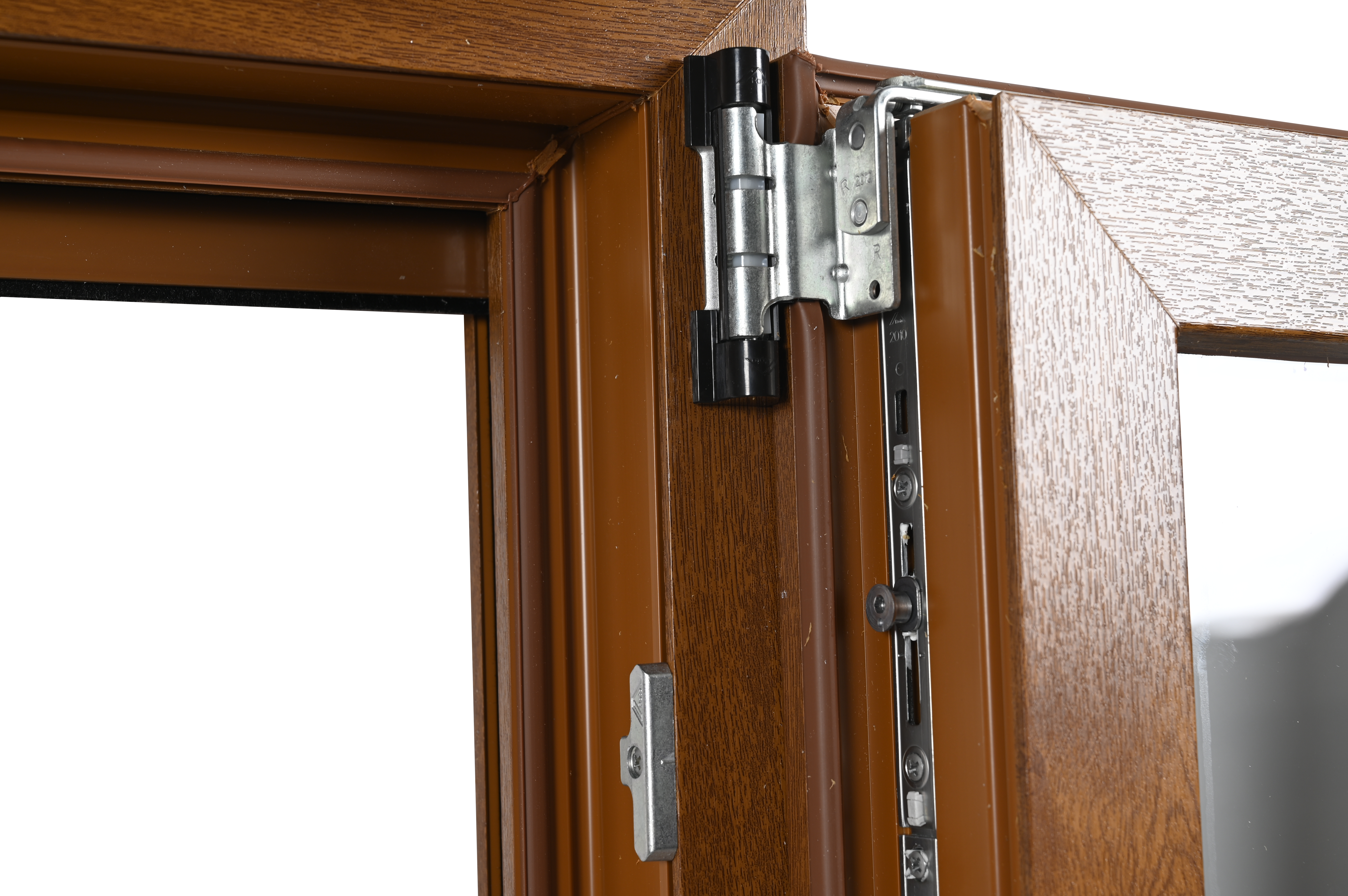 Ventana PVC 140x129cm oscilobatiente roble Isoxa doble acristalamiento transparente 4/16/4 bajo emisivo con persiana - 15