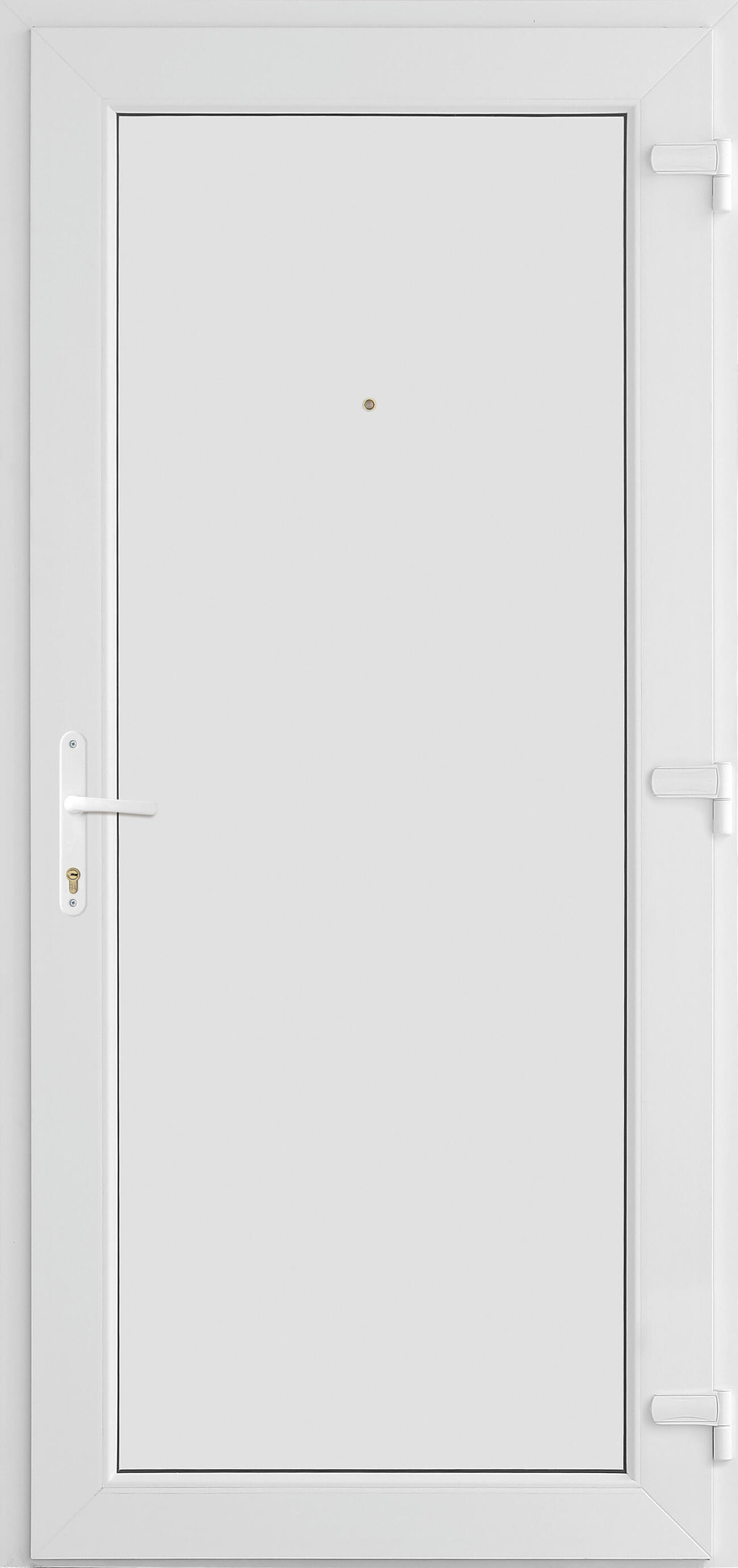 Puerta de entrada serie Basic pvc Sevilla diseño liso color blanco apertura izquierda 208x98cm - 10