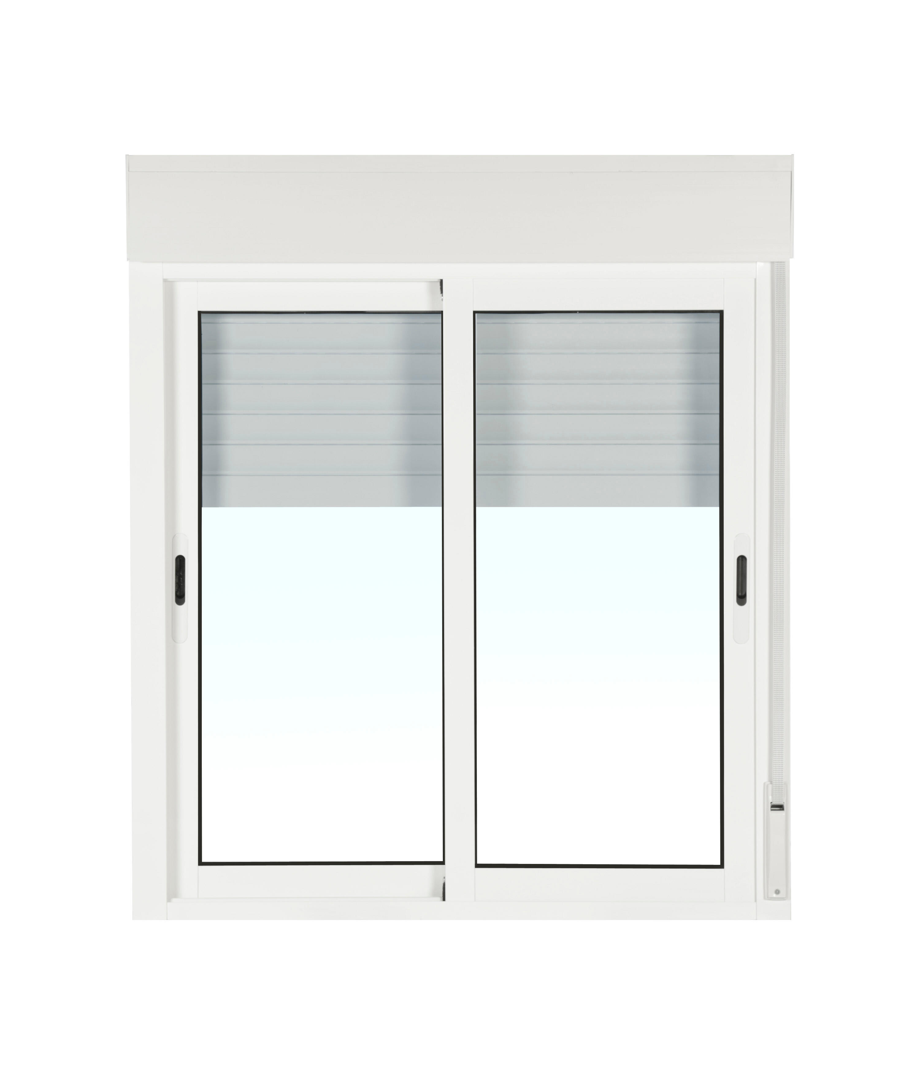 Ventana aluminio ISOXA blanca corredera con persiana de 100x115 cm - 5