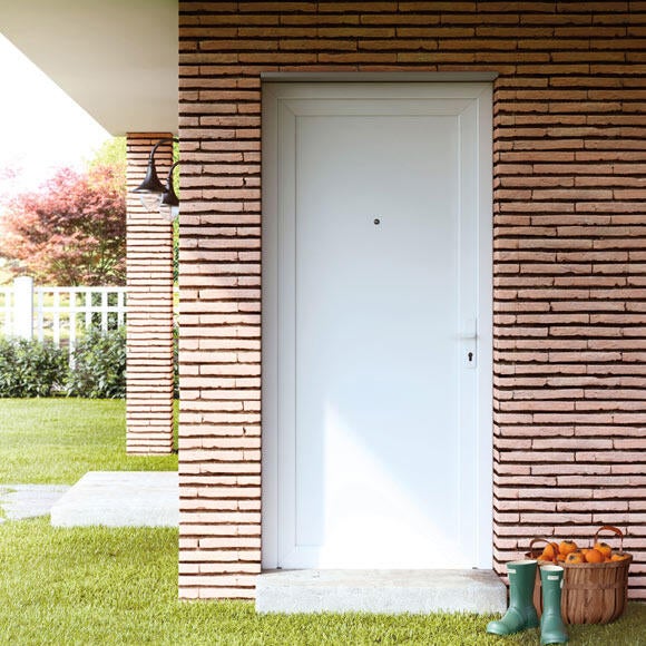 Puerta de entrada serie Basic pvc Sevilla diseño liso color blanco apertura izquierda 208x98cm - 7
