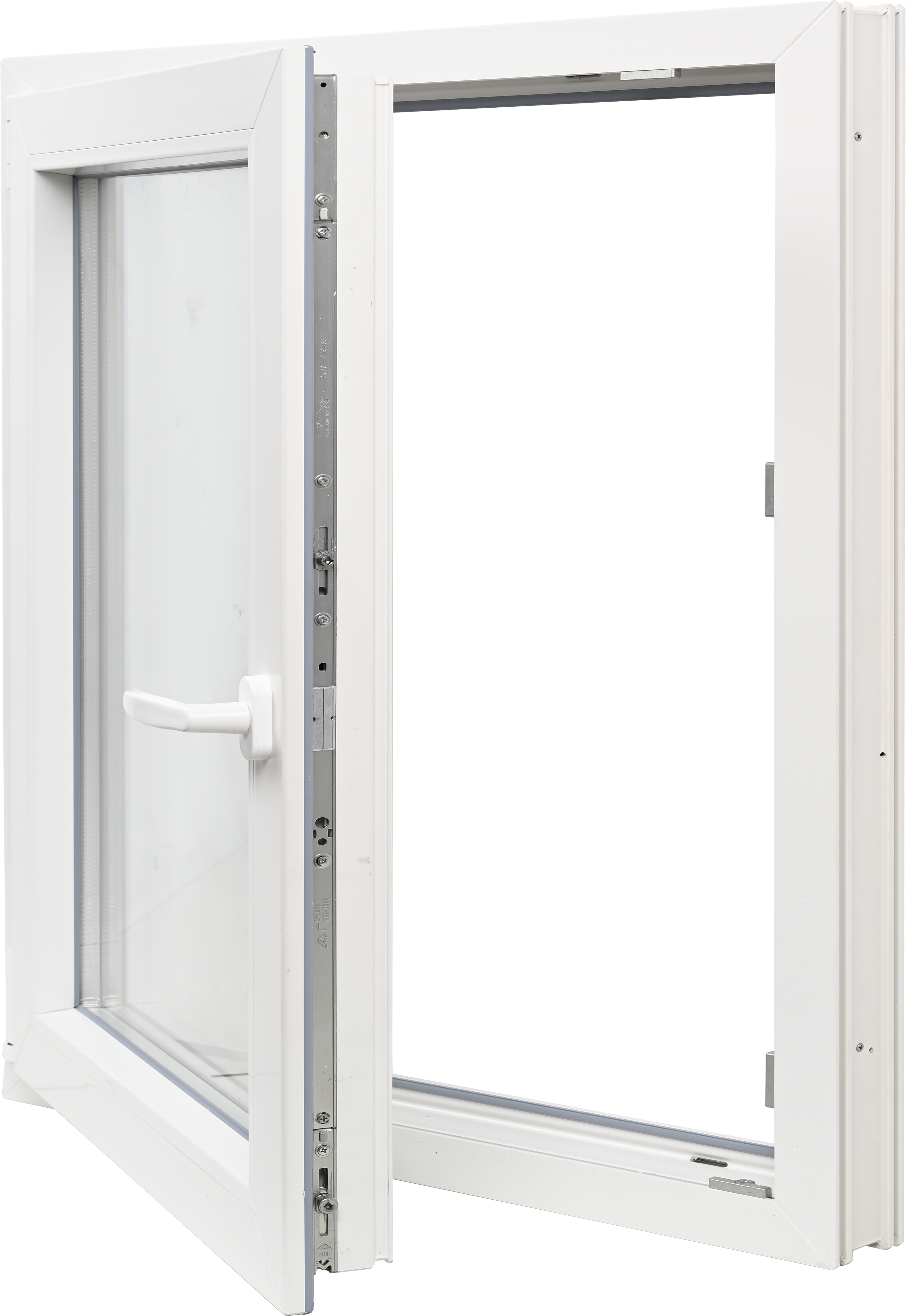 Ventana sin persiana de PVC blanca oscilobatiente 80X80 cm - 4