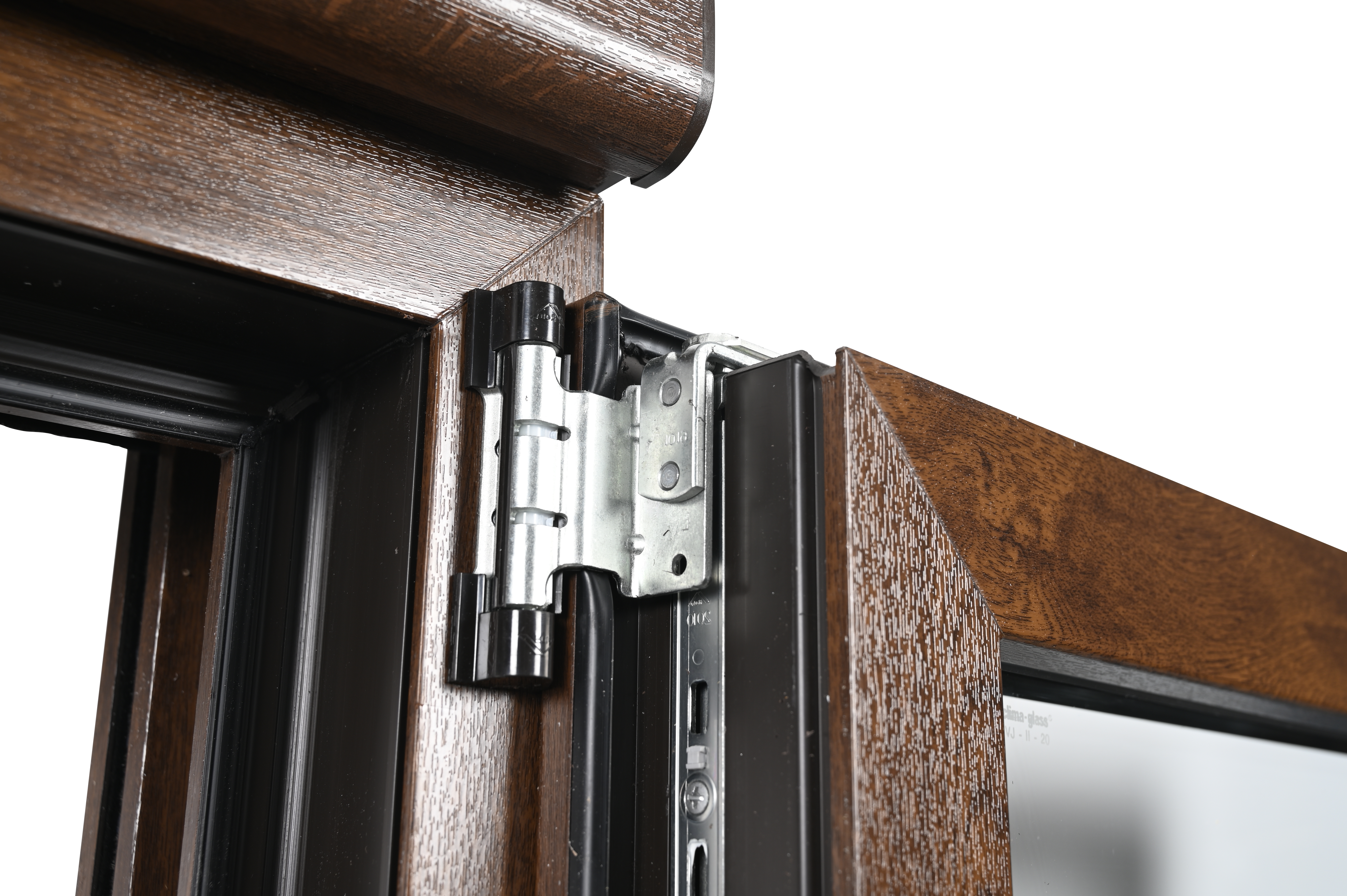 Balconera PVC ARTENS nogal oscilobatiente con persiana guía mosquitera 85X229cm - 10