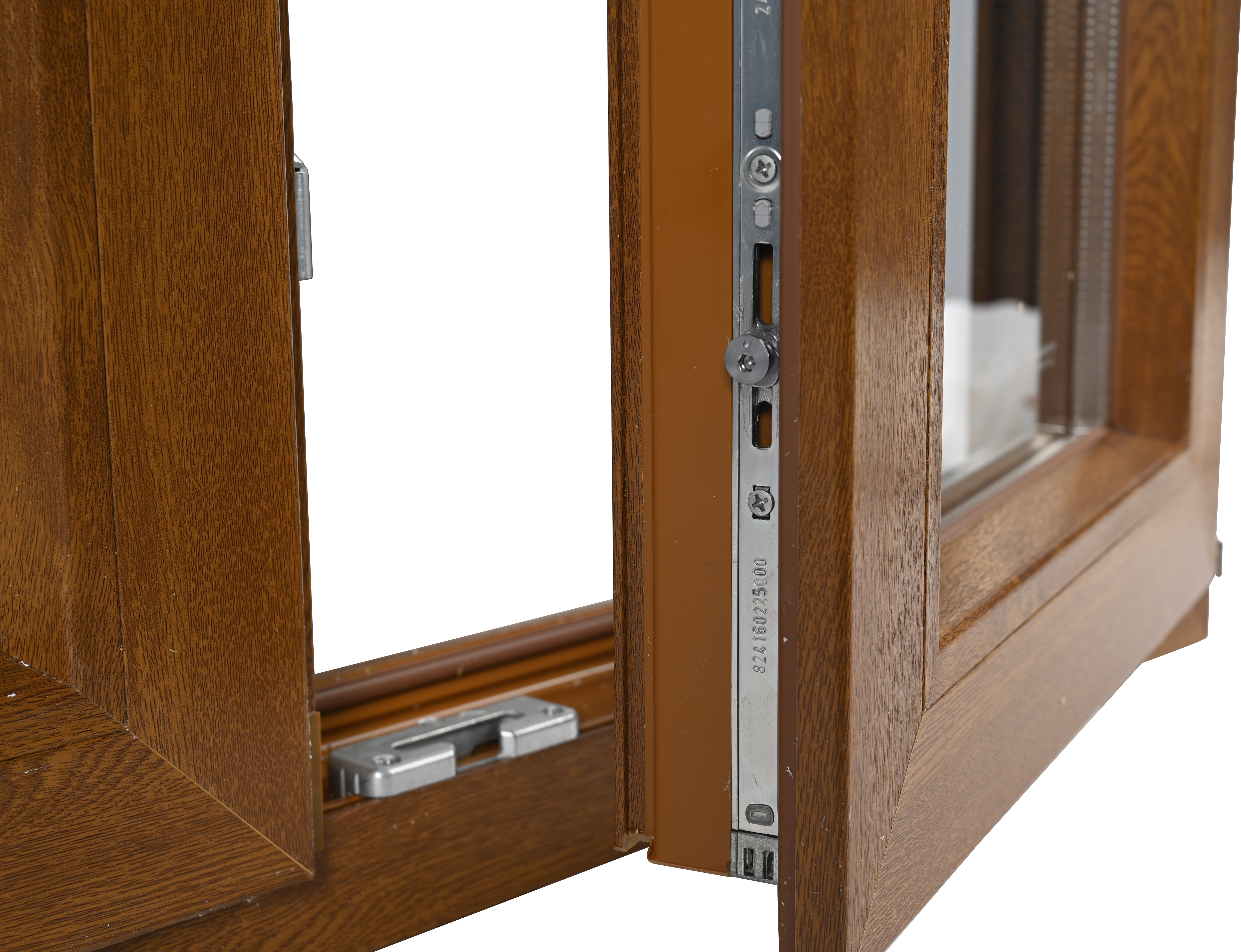 Ventana PVC 140x129cm oscilobatiente roble Isoxa doble acristalamiento transparente 4/16/4 bajo emisivo con persiana - 7