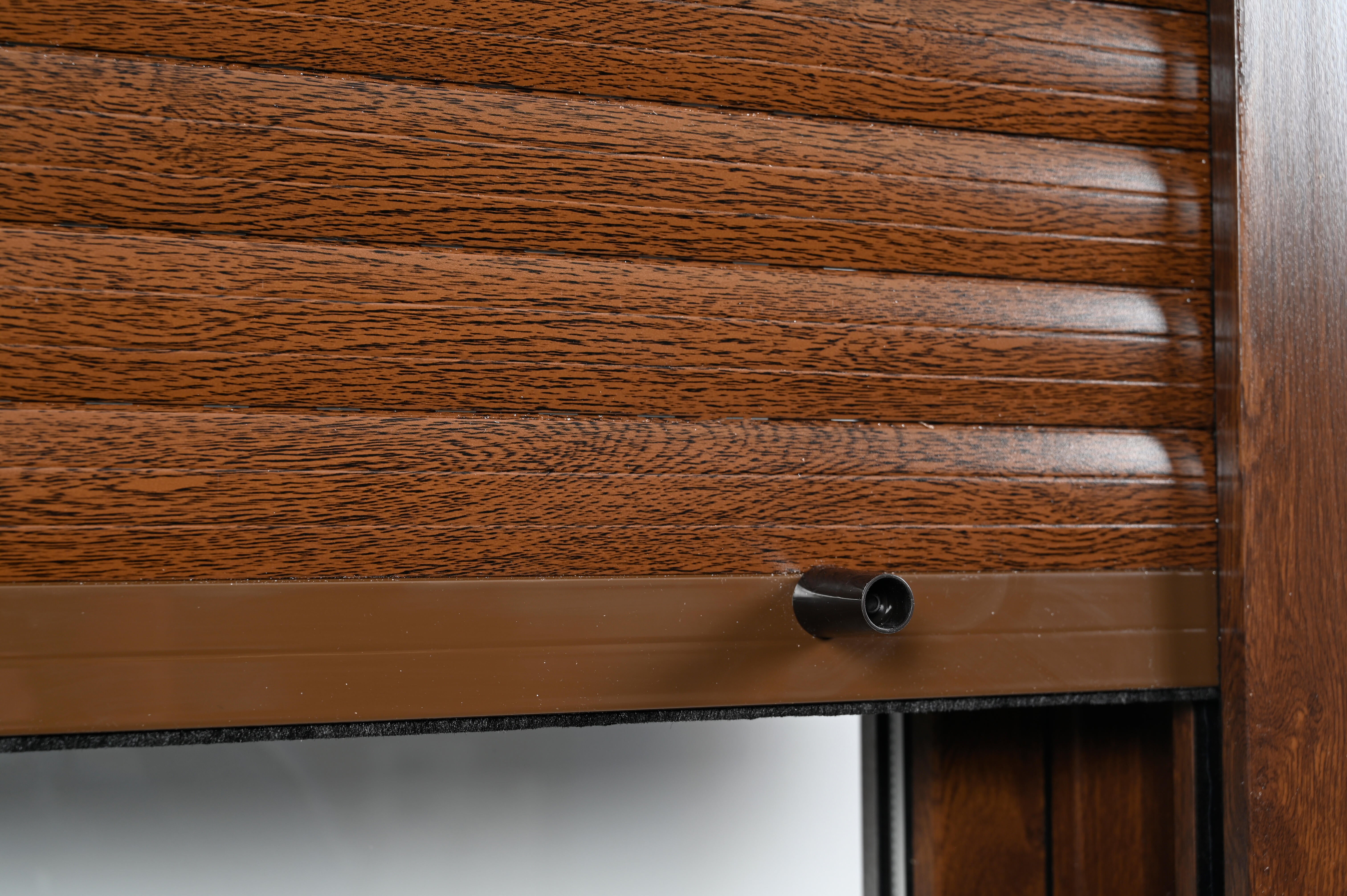 Balconera PVC ARTENS nogal oscilobatiente con persiana guía mosquitera 85X229cm - 8