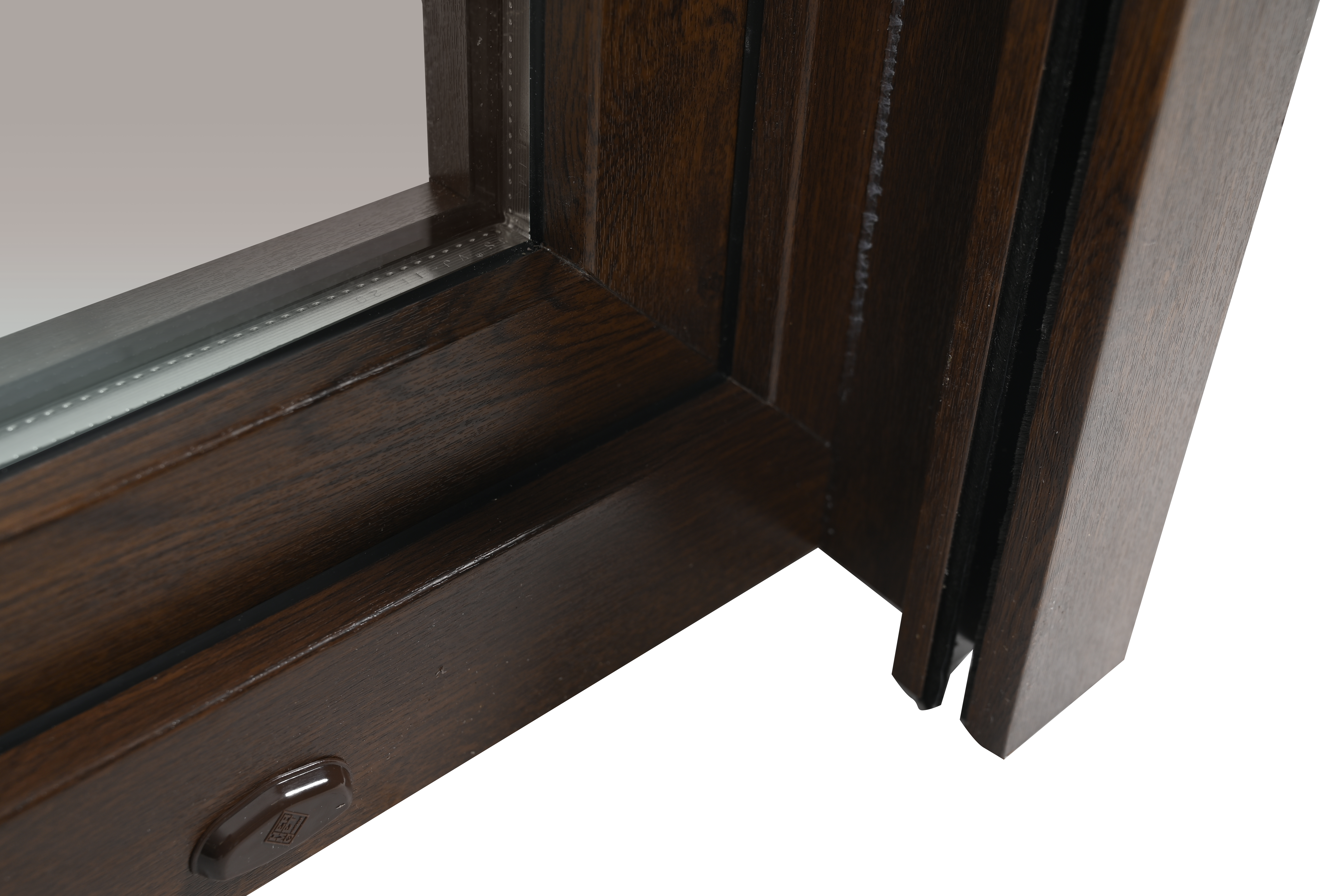 Balconera PVC ARTENS nogal oscilobatiente con persiana guía mosquitera 85X229cm - 7