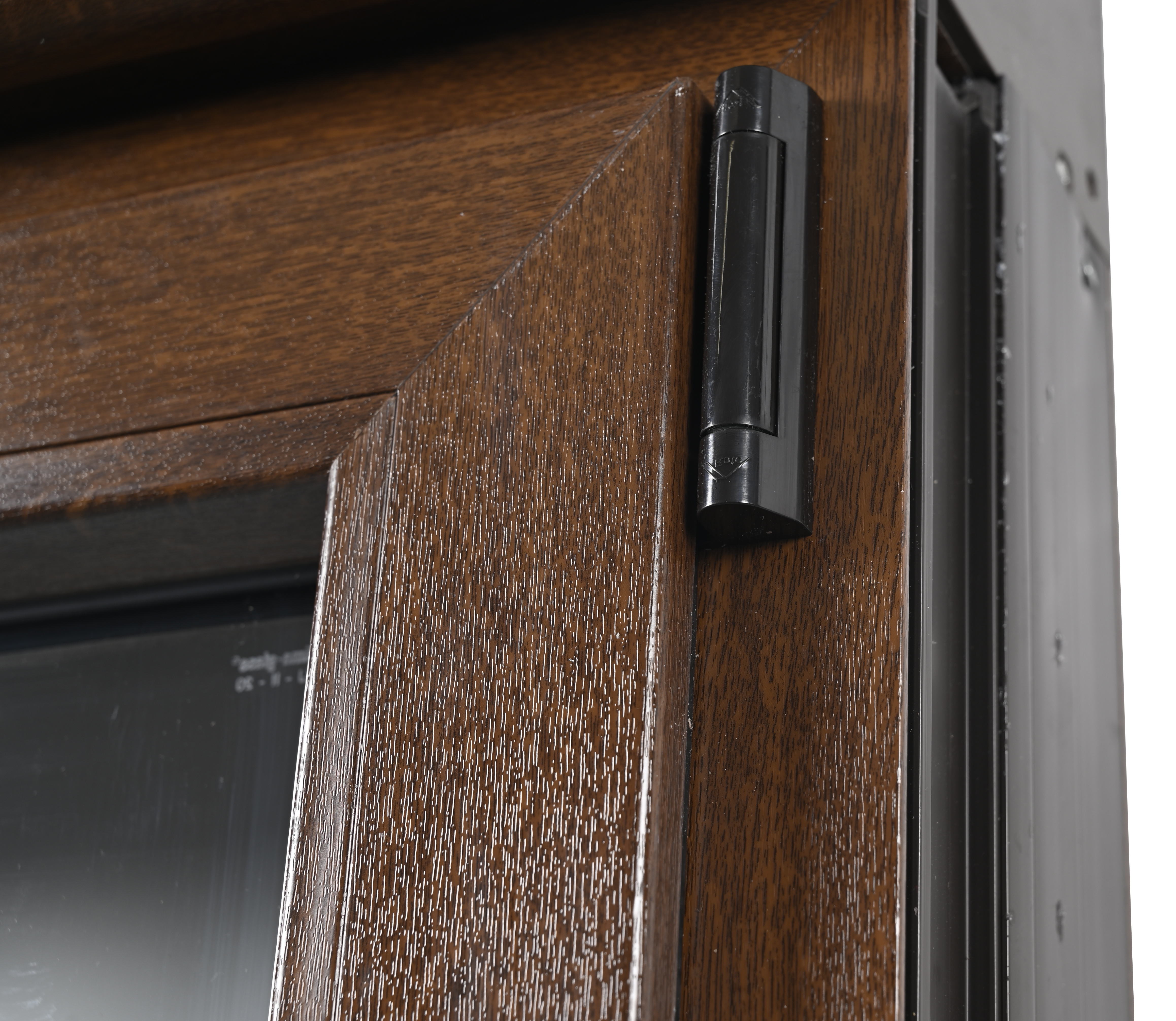 Balconera PVC ARTENS nogal oscilobatiente con persiana guía mosquitera 85X229cm - 6