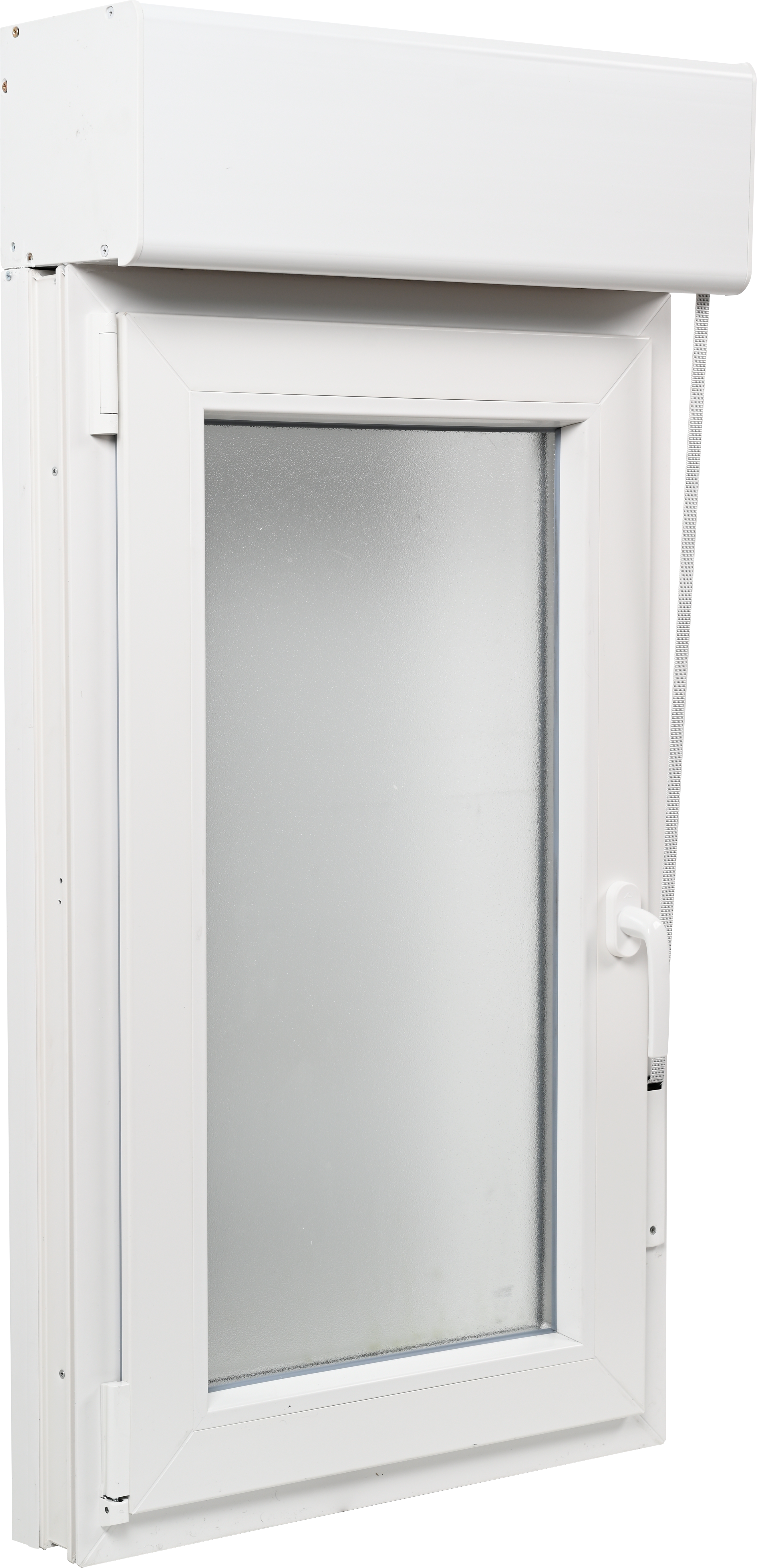 Ventana PVC ISOXA blanca oscilobatiente izquierda con persiana guía mosquitera 60X119 cm - 5