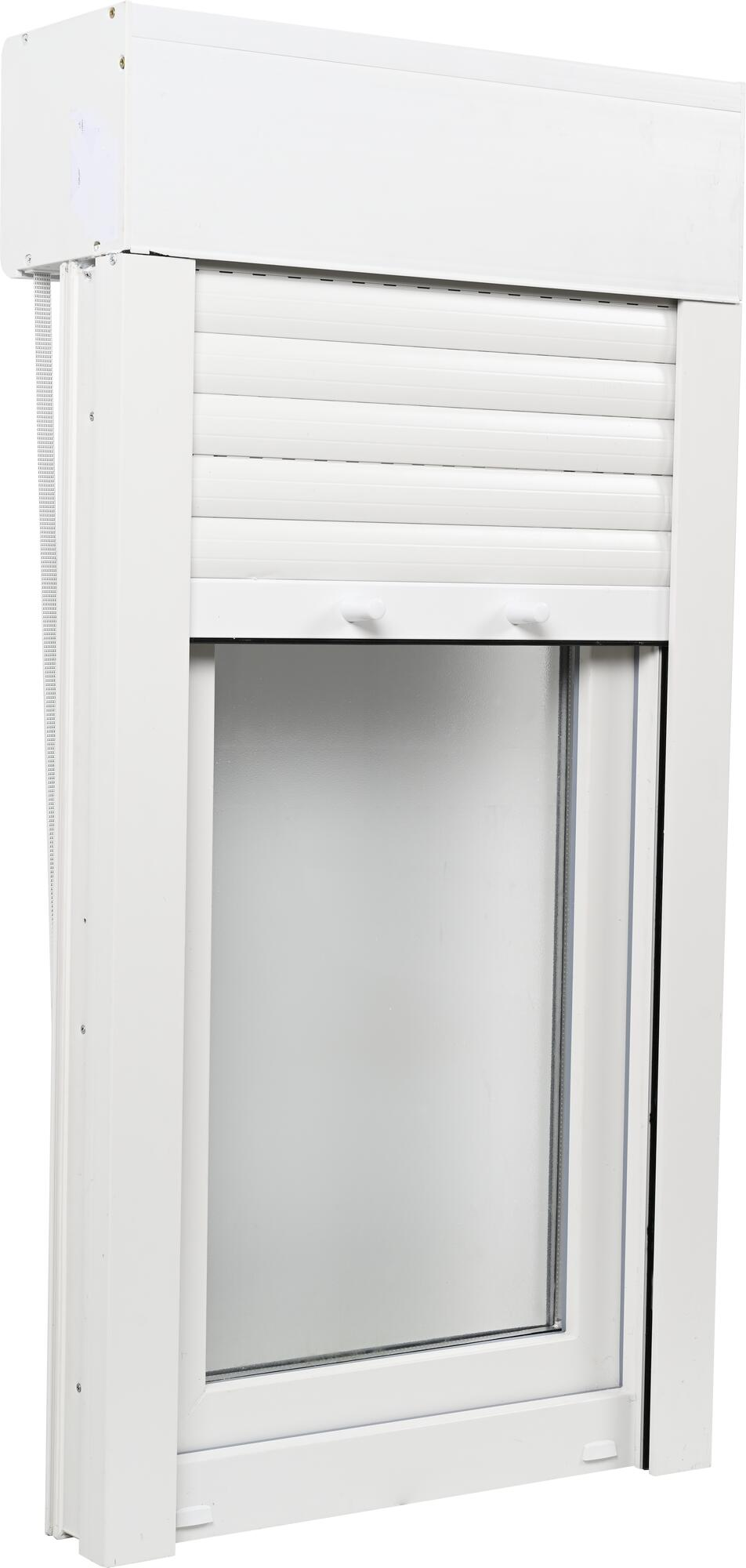 Ventana PVC ISOXA blanca oscilobatiente izquierda con persiana guía mosquitera 60X119 cm - 4