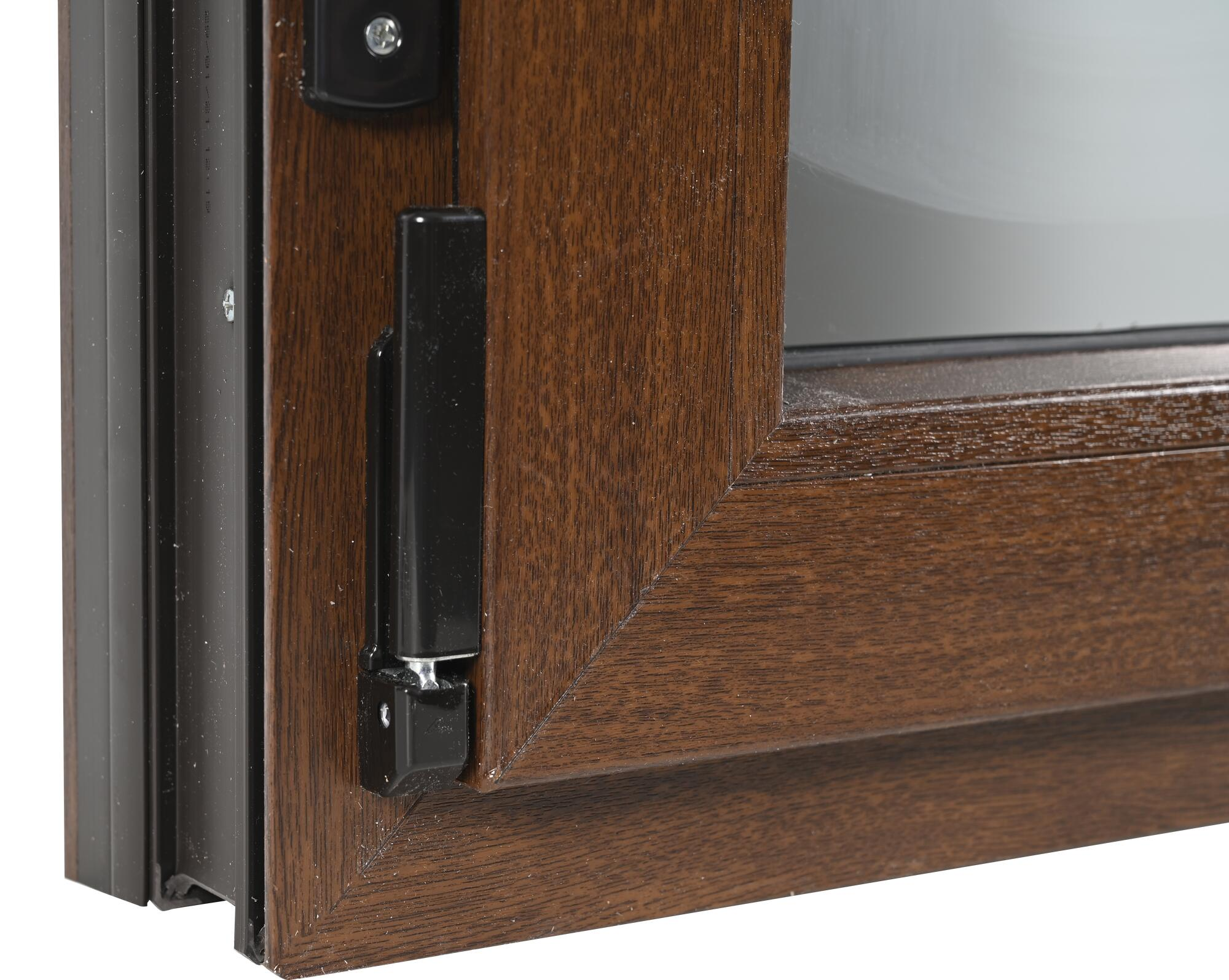 Ventana PVC nogal oscilobatiente con persiana de 120X135 cm - 13