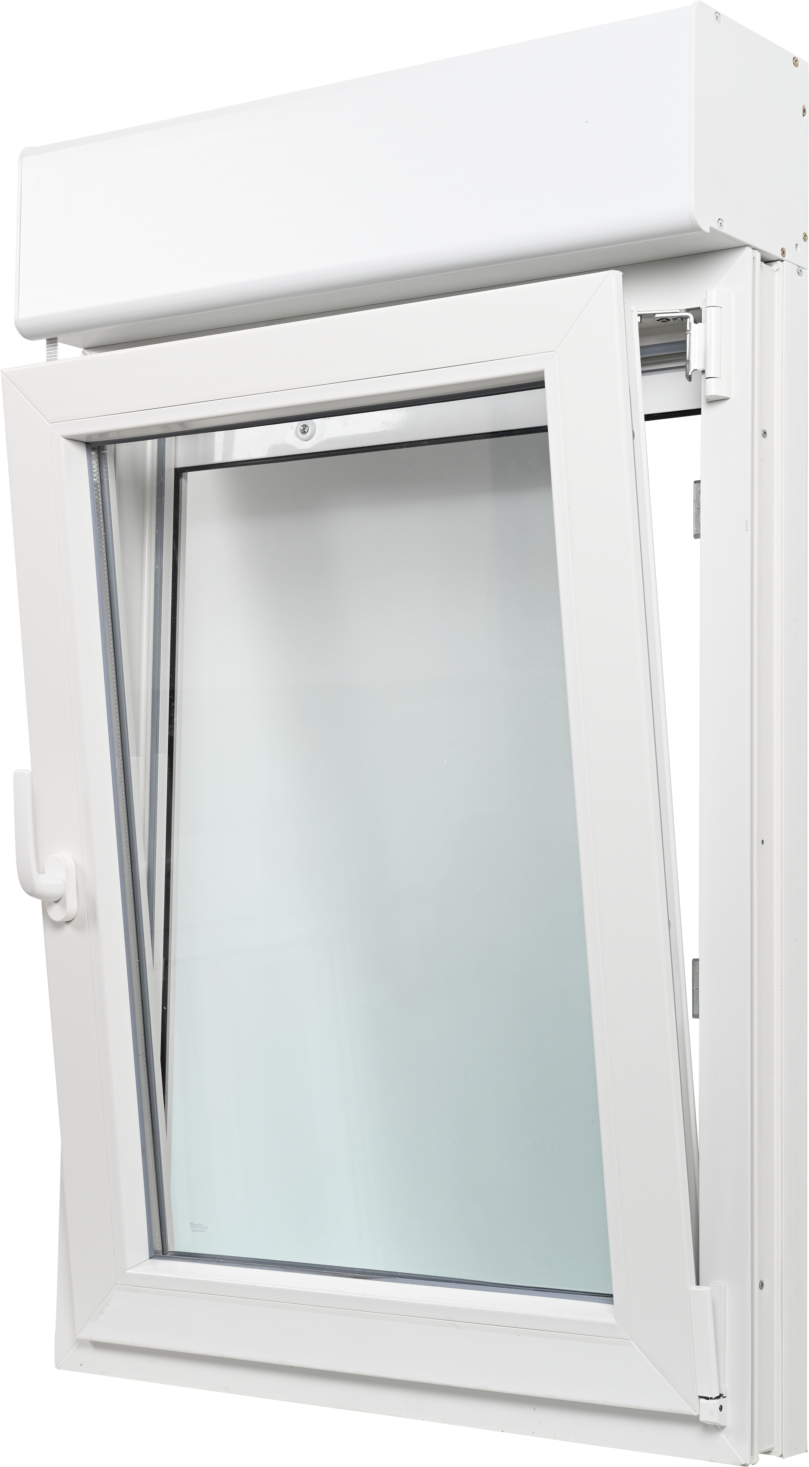 Ventana PVC ISOXA blanca oscilobatiente derecha con persiana 75X119 cm - 3