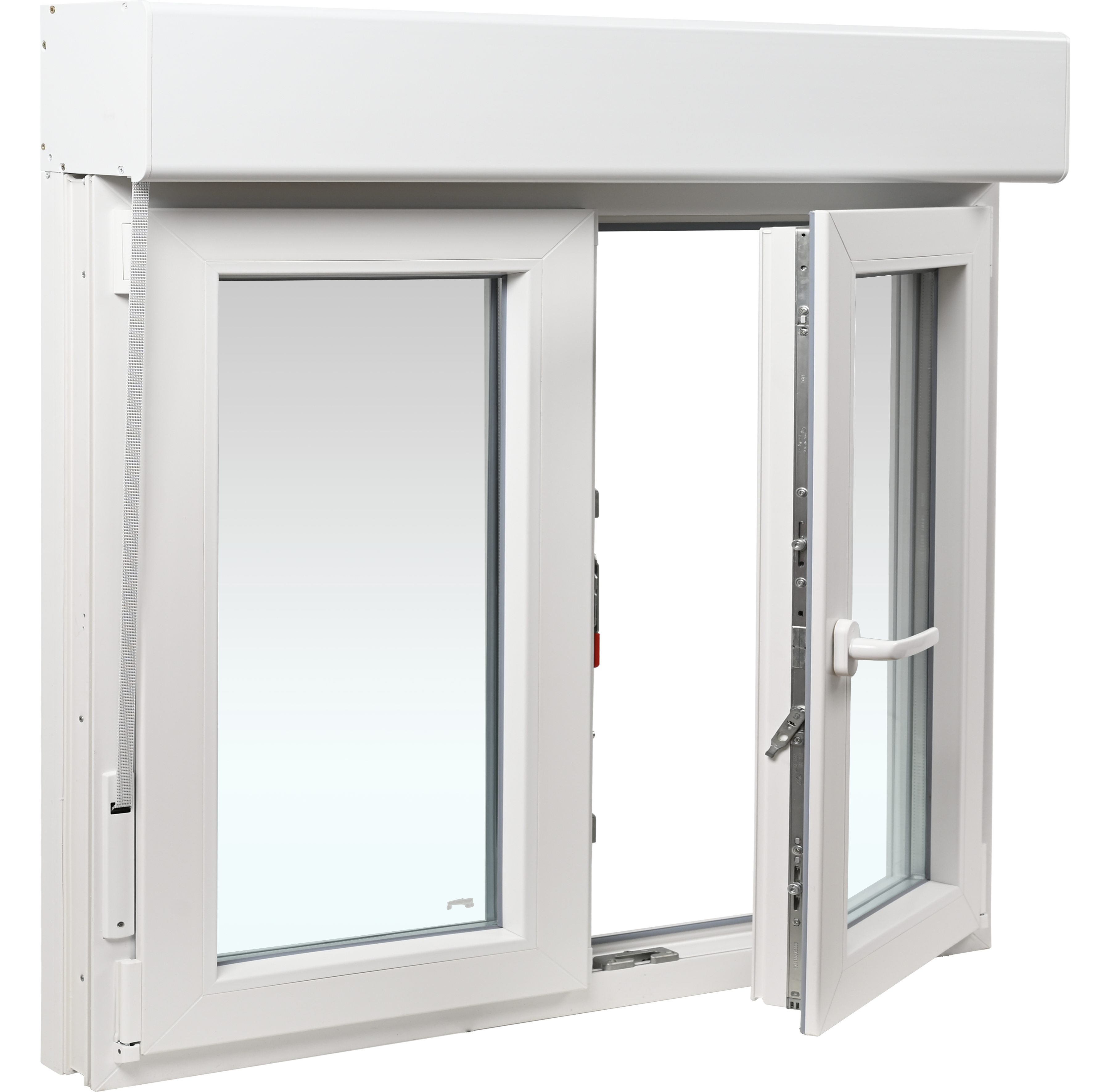 Ventana PVC ISOXA blanca oscilobatiente con persiana de 140X119 cm - 4