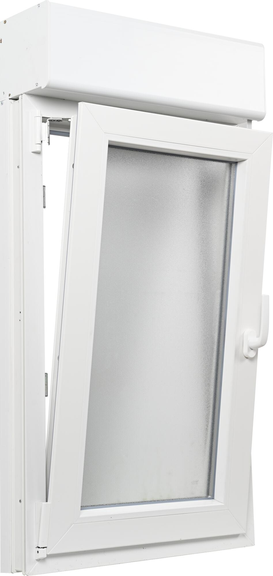 Ventana PVC ISOXA blanca oscilobatiente izquierda con persiana guía mosquitera 60X119 cm - 3