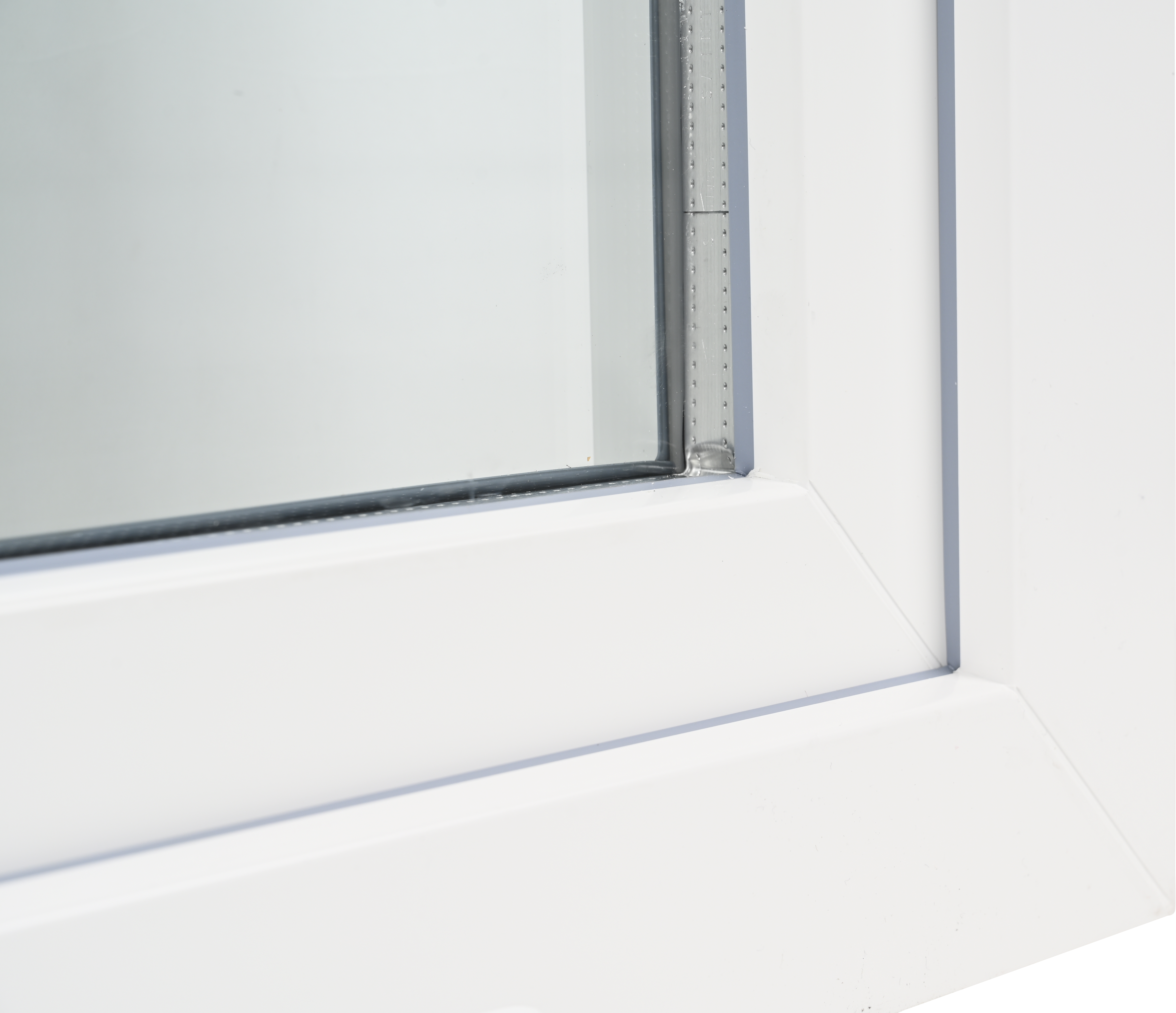 Balconera PVC blanca practicable con cerradura 90X200 cm - 11