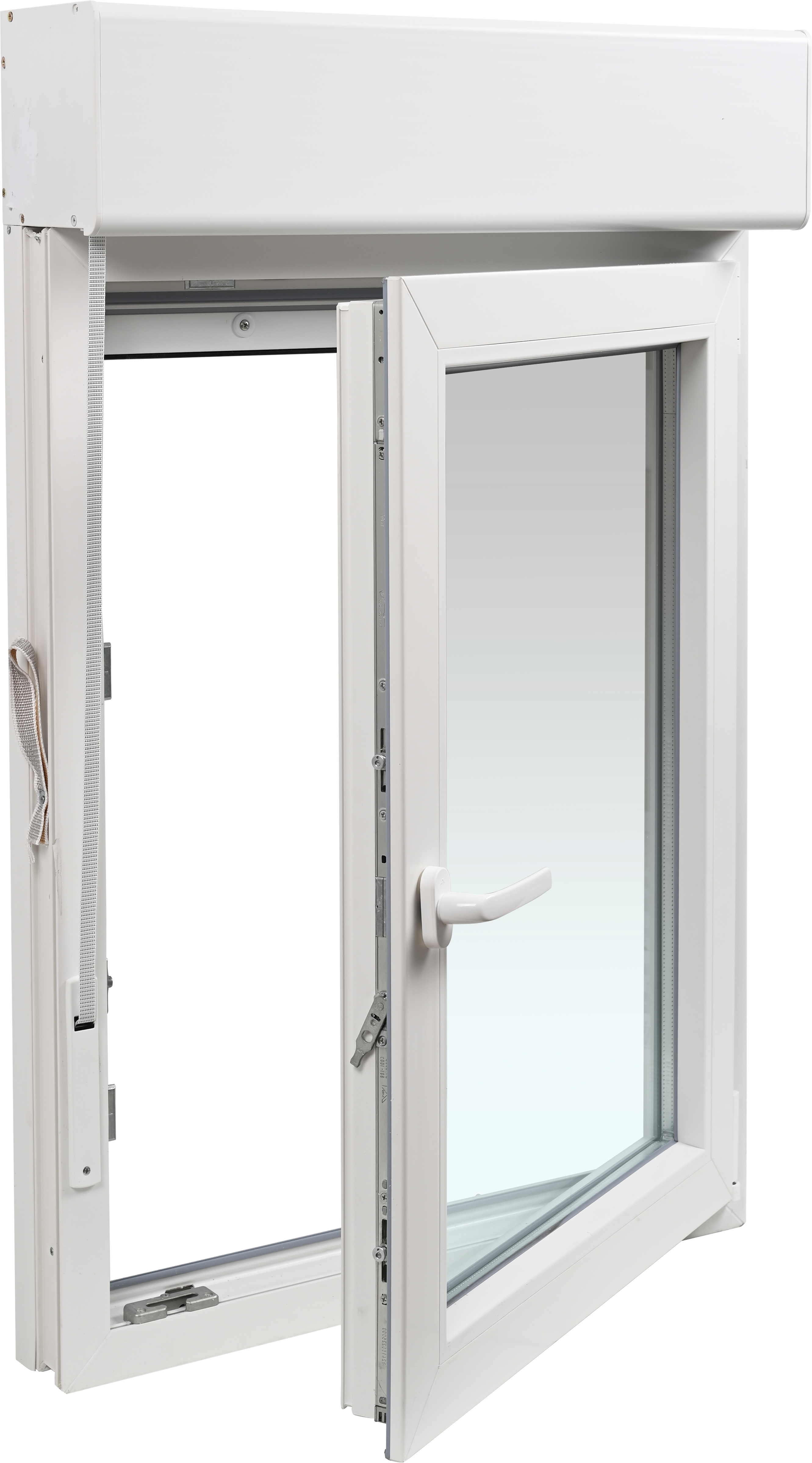Ventana PVC ISOXA blanca oscilobatiente derecha con persiana 75X119 cm - 2