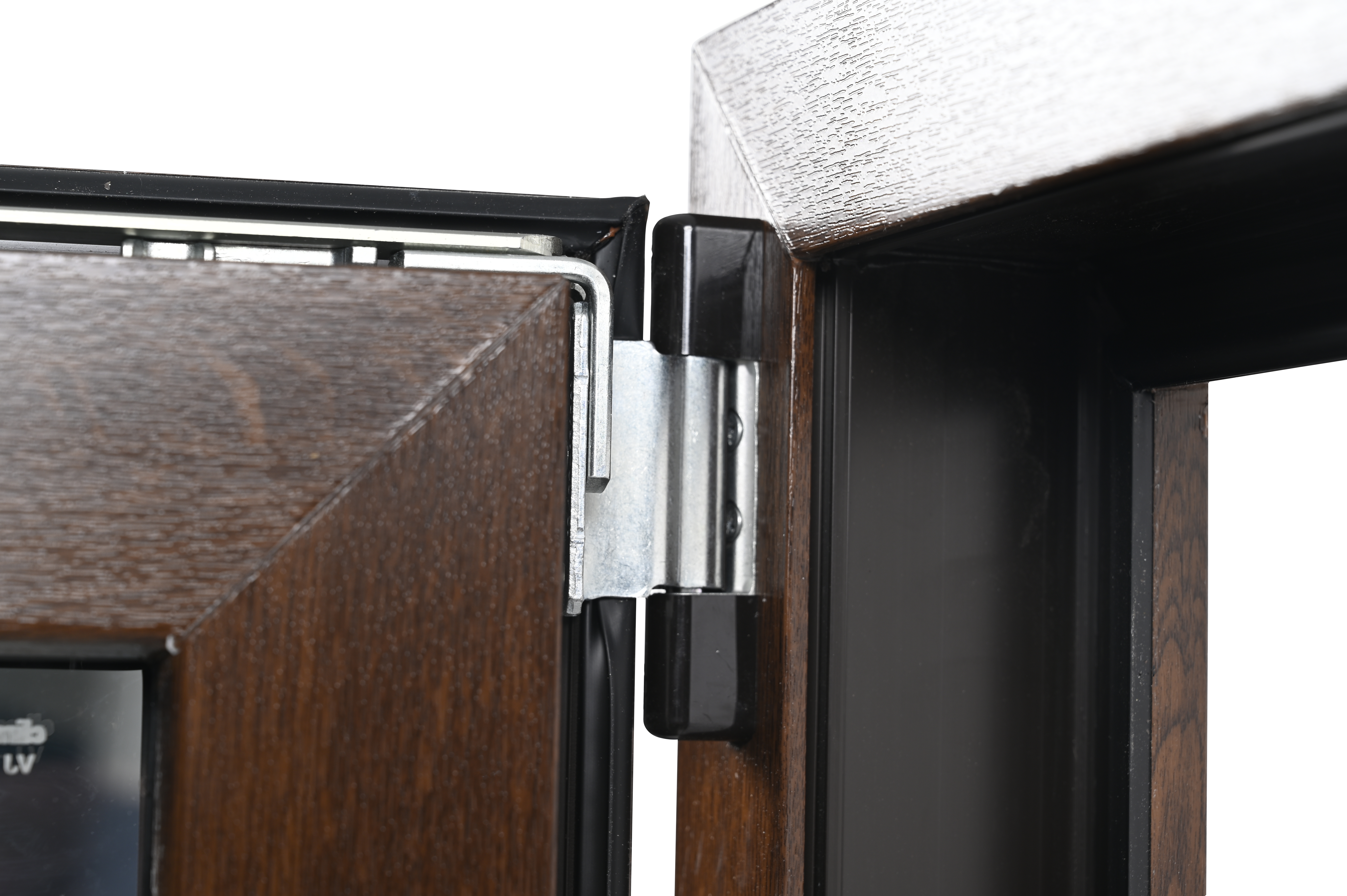 Balconera PVC nogal abatible con cerradura 90X200 cm - 15