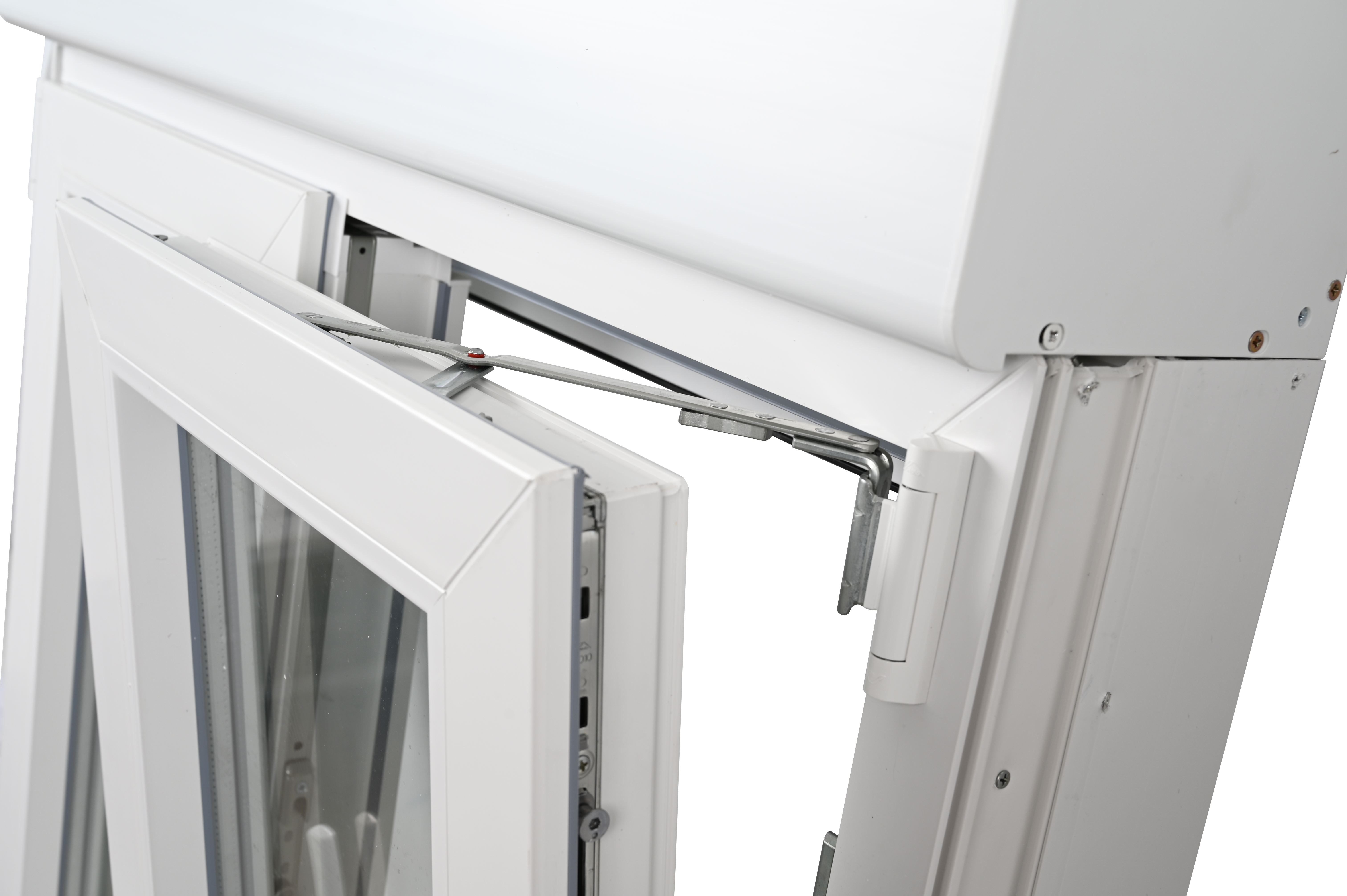 Ventana PVC ISOXA blanca oscilobatiente con persiana y guía de 100X119 cm - 10