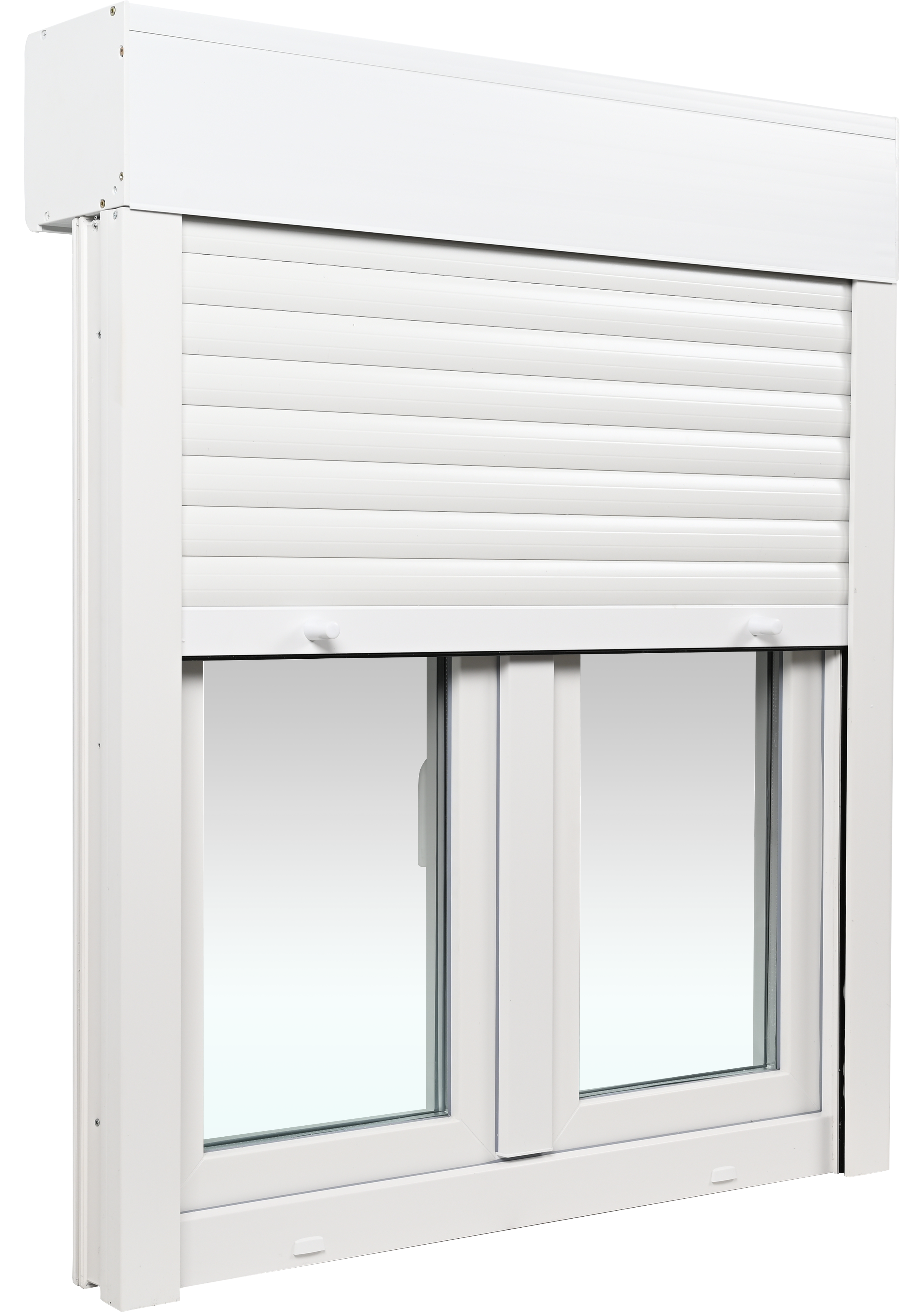 Janela com estore de PVC oscilobatente Isoxa 120X139 cm branco - 9