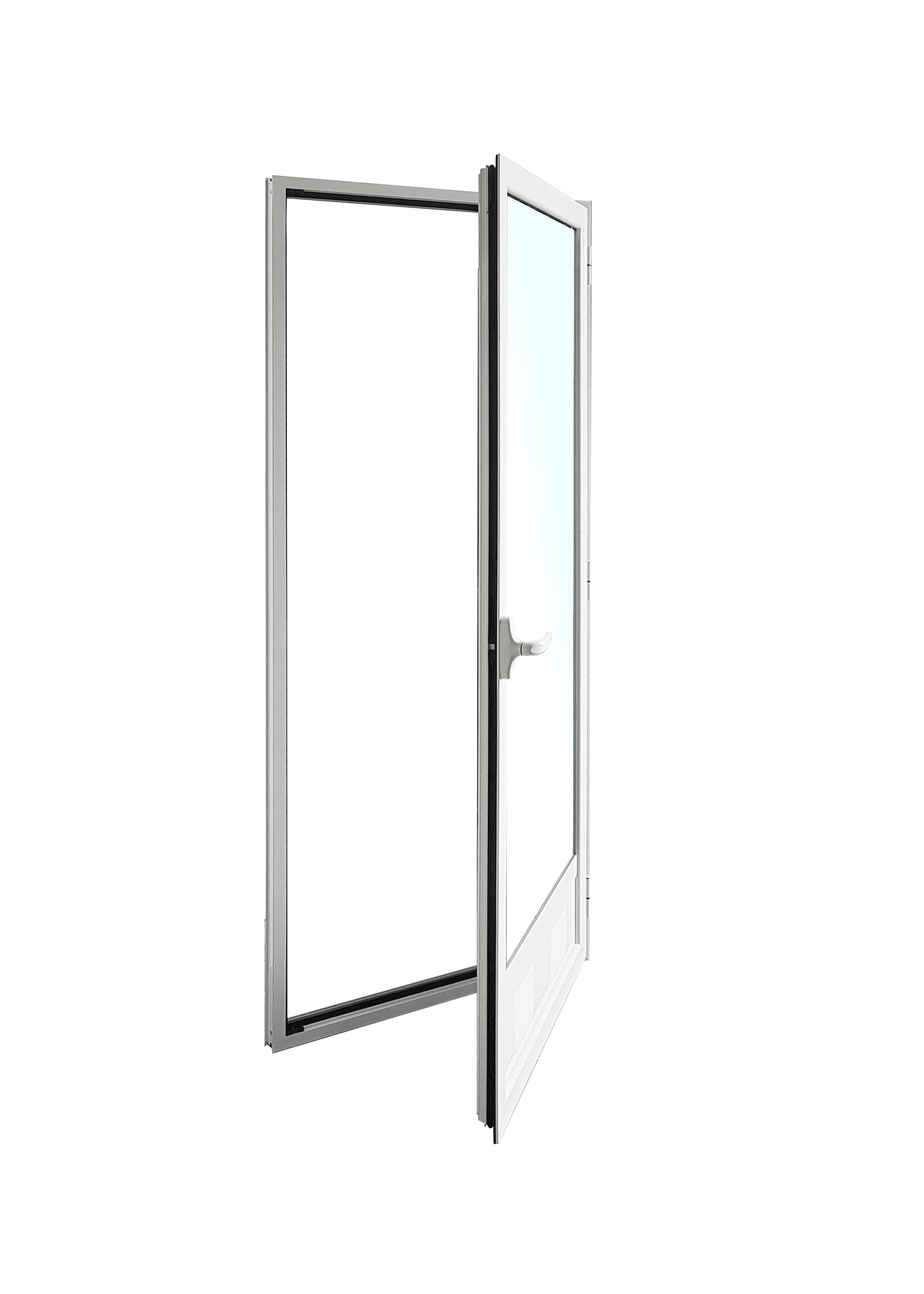 Balconera aluminio ISOXA practicable con rejilla 80x210cm - 4