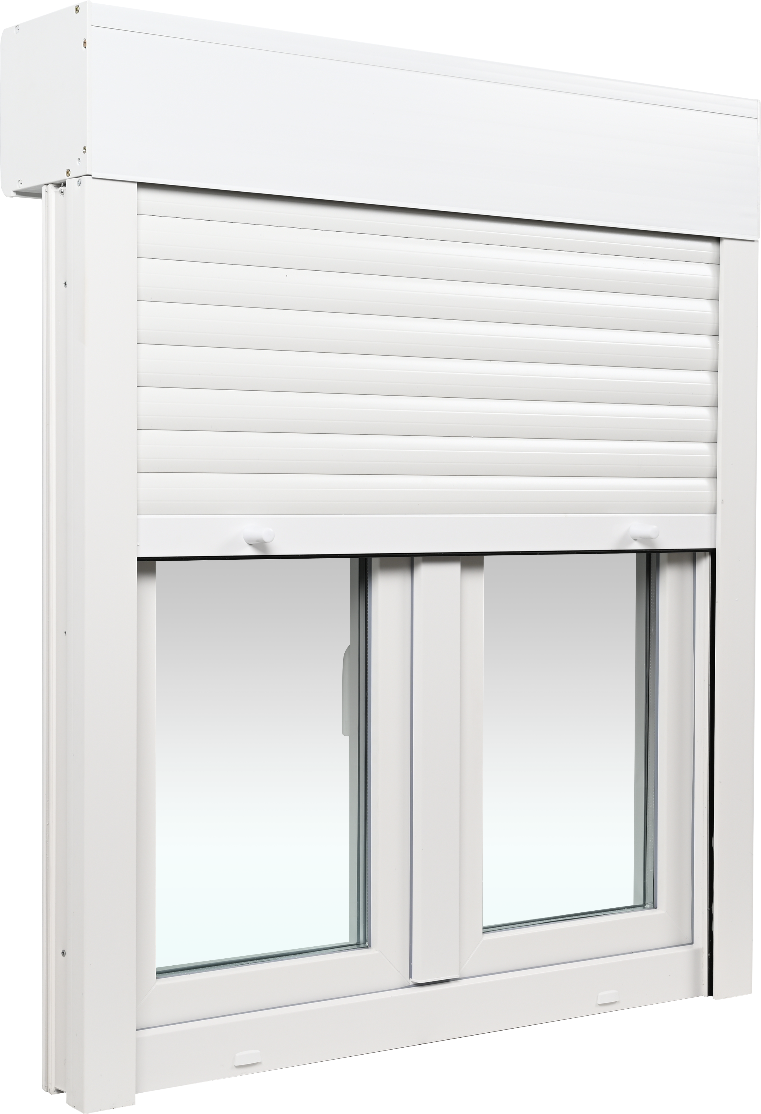 Ventana PVC ISOXA blanca oscilobatiente con persiana de 100X119 cm - 2