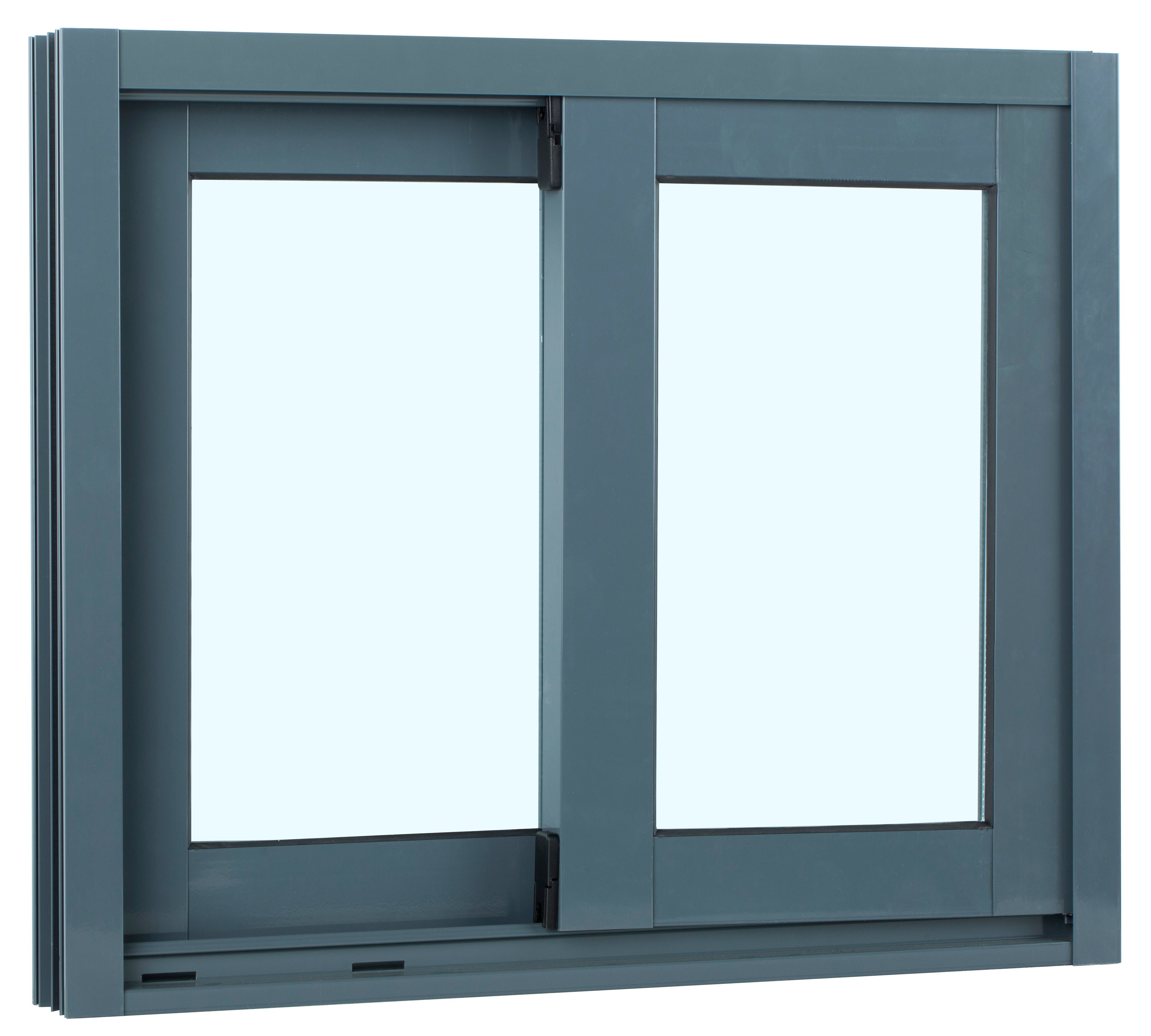 Ventana aluminio ISOXA gris corredera de 60x50cm - 3