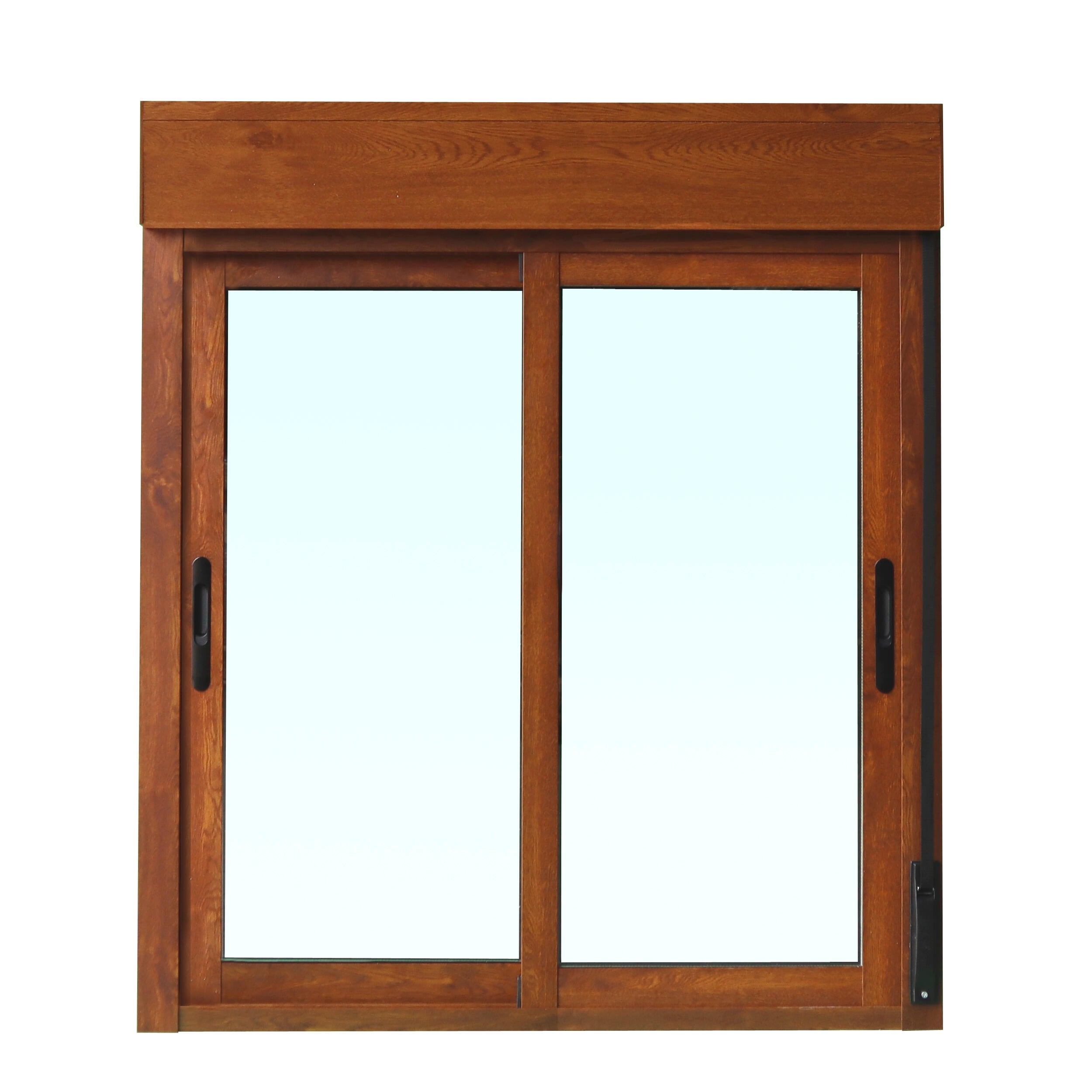 Ventana aluminio ISOXA roble corredera con persiana de 100x115cm - 6