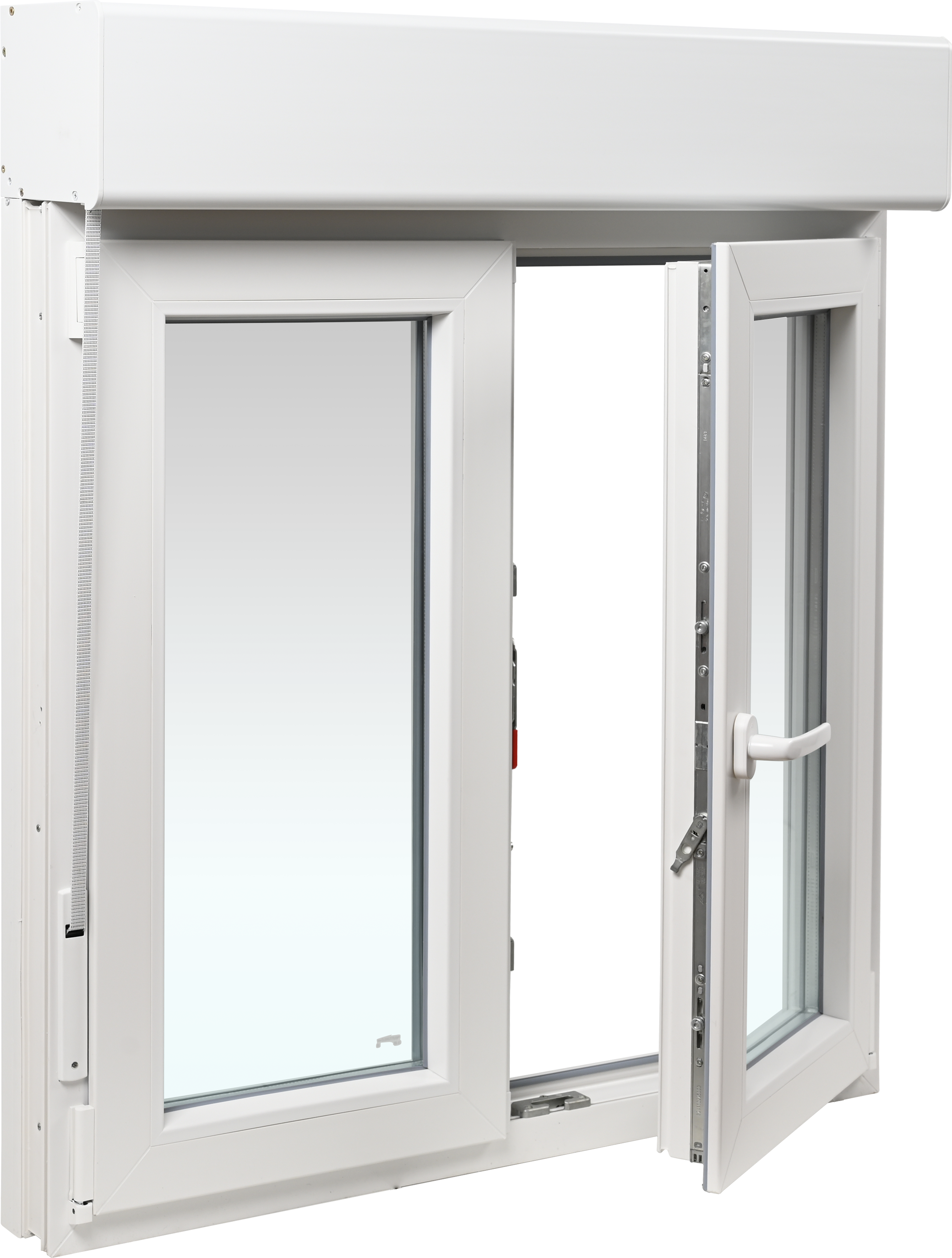 Ventana PVC ISOXA blanca oscilobatiente con persiana de 100X119 cm - 4