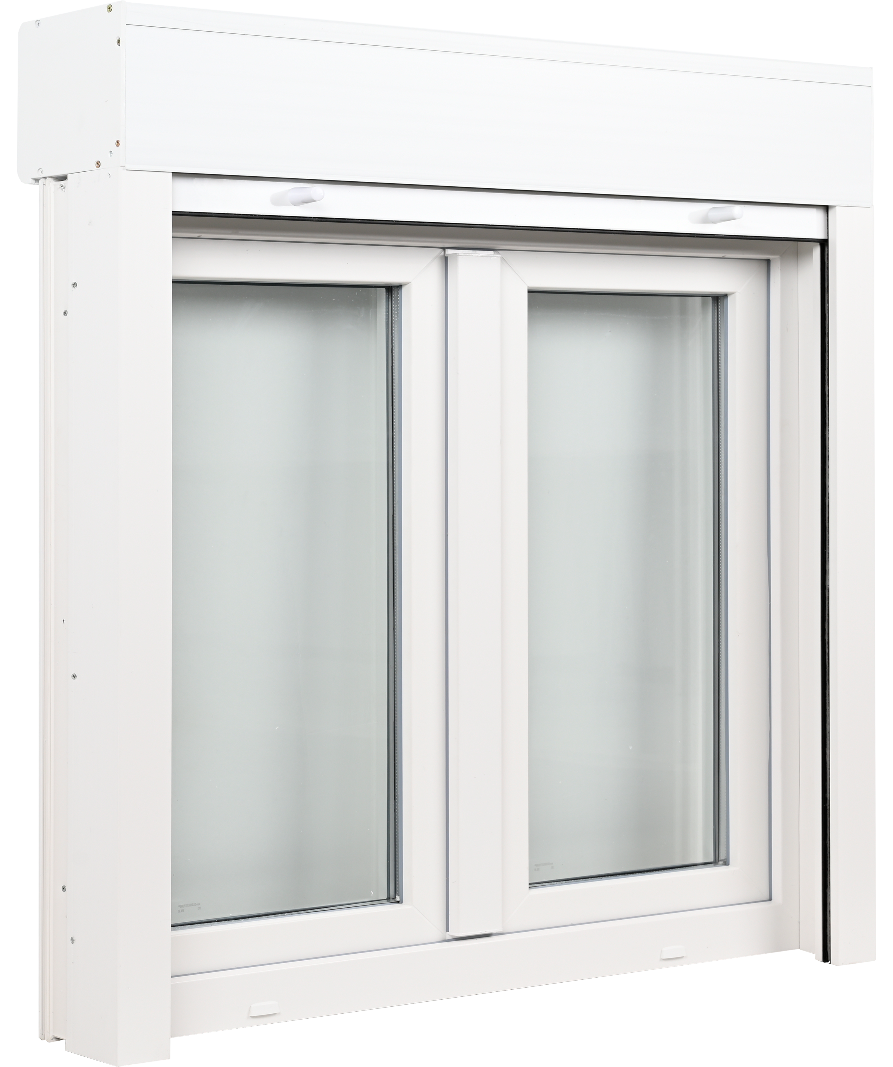 Ventana PVC 120x119cm oscilobatiente blanca Isoxa doble acristalamiento transparente 4/16/4 bajo emisivo con persiana y guia mosquitera - 3