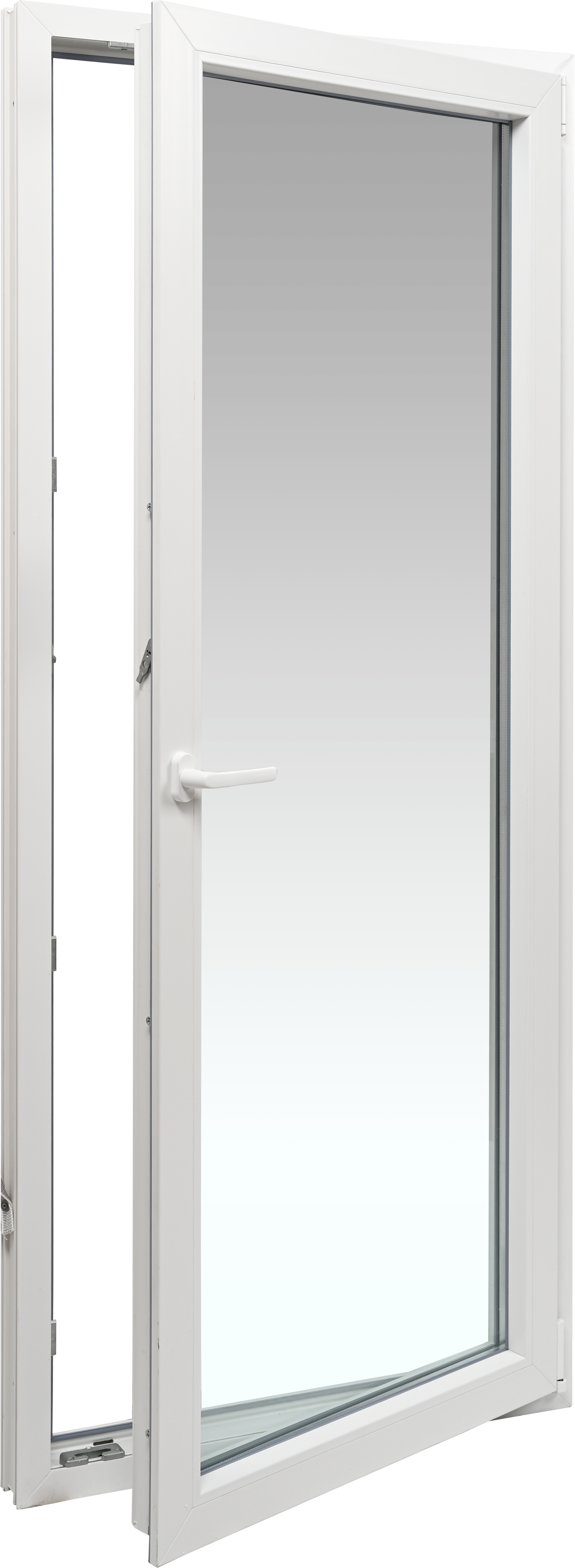 Balconera PVC ISOXA blanca oscilobatiente derecha 85X210 cm - 3